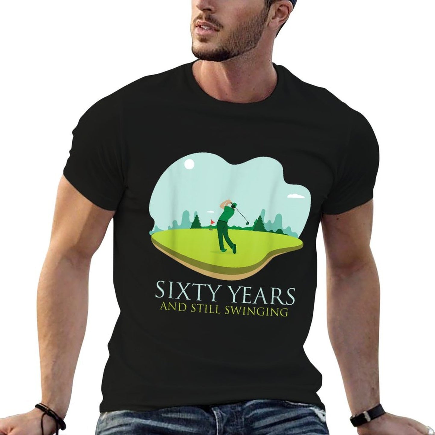Sixty Years And Still Swinging - Golf Lover 60th Birthday  Quick-drying T-Shirt