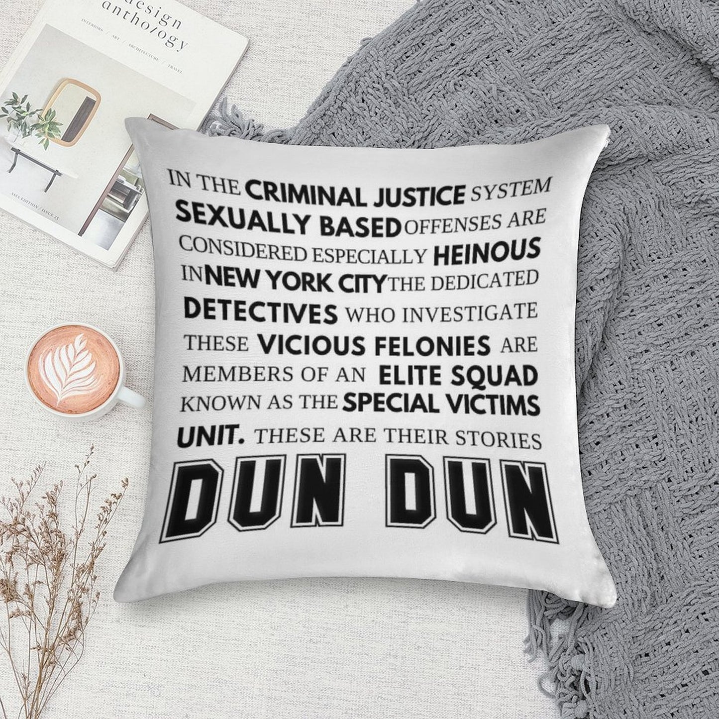 SVU Opening Speech Soft Fade-Resistant Throw Pillow