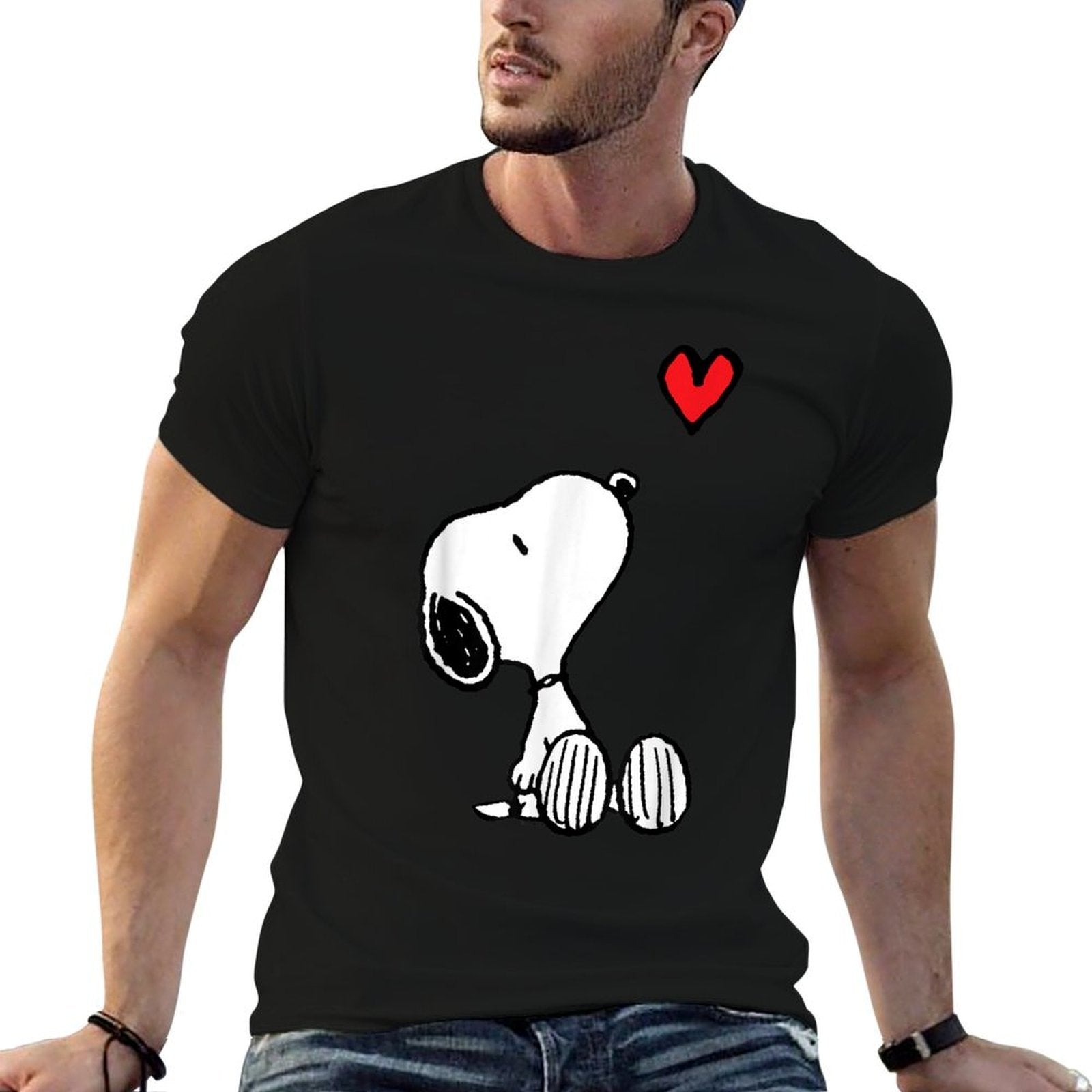 Peanuts Heart Sitting Snoopy  Classic T-Shirt