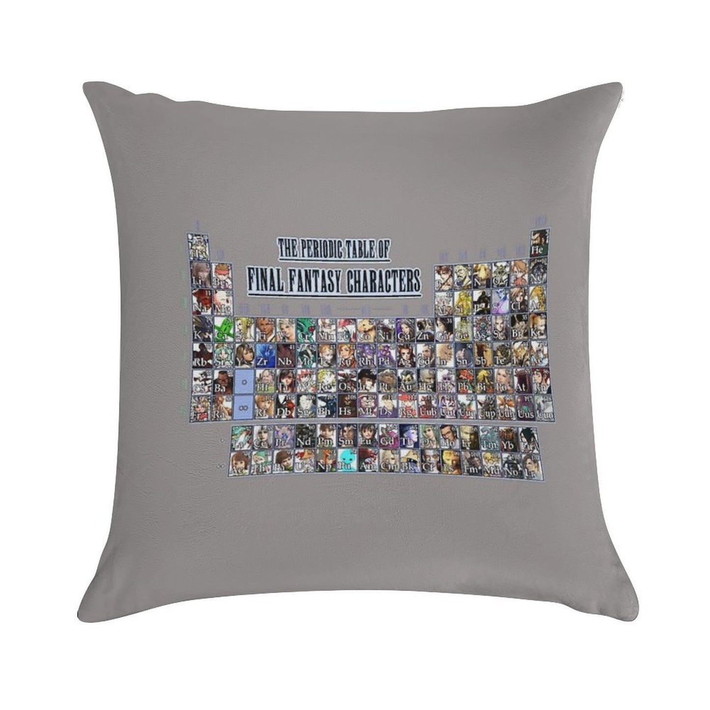 The Periodic Table of Final Fantasy Characters Soft Style Accent Throw Pillow