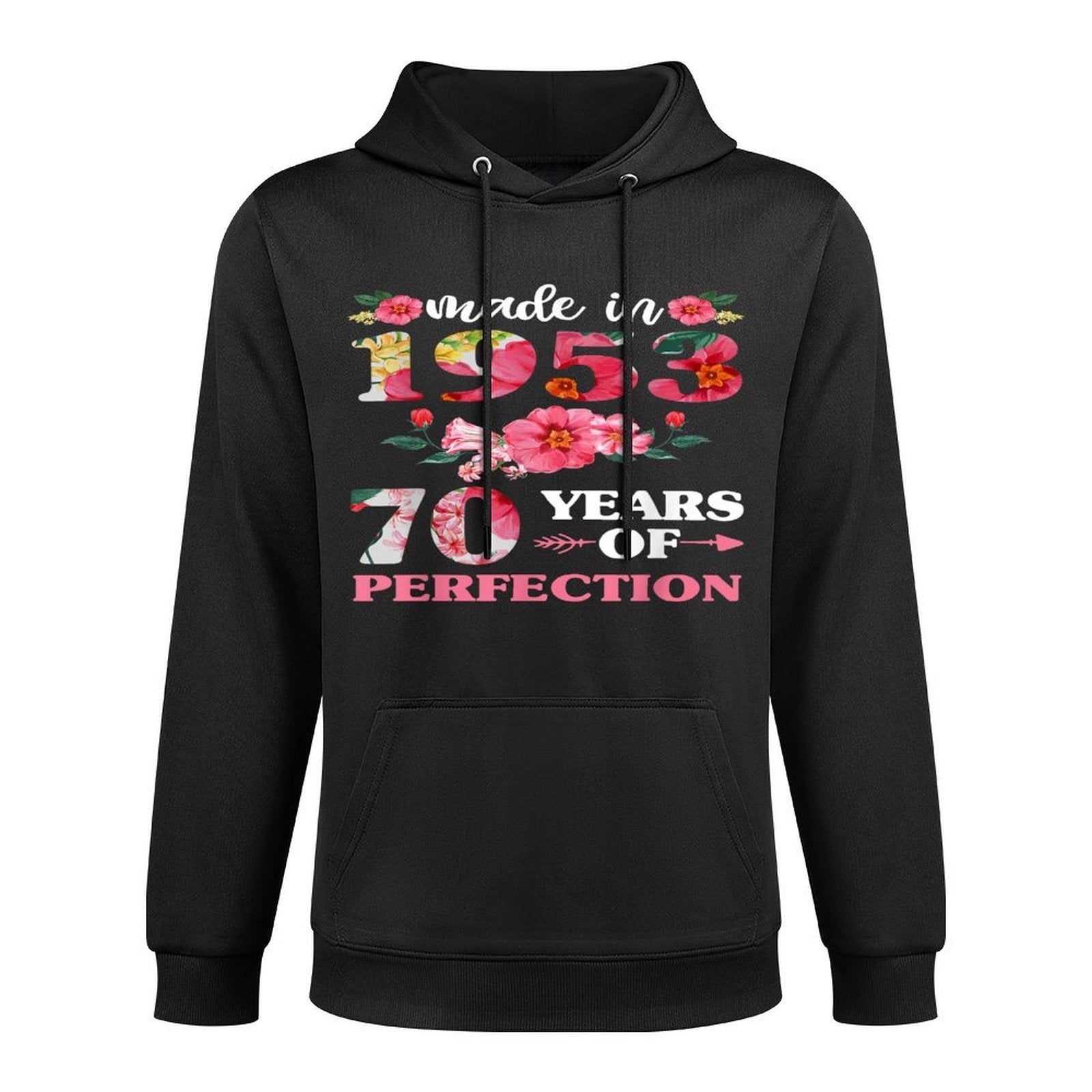 70th Birthdays For Women, Floral Made In 1953 Relaxed Fit Hoodie