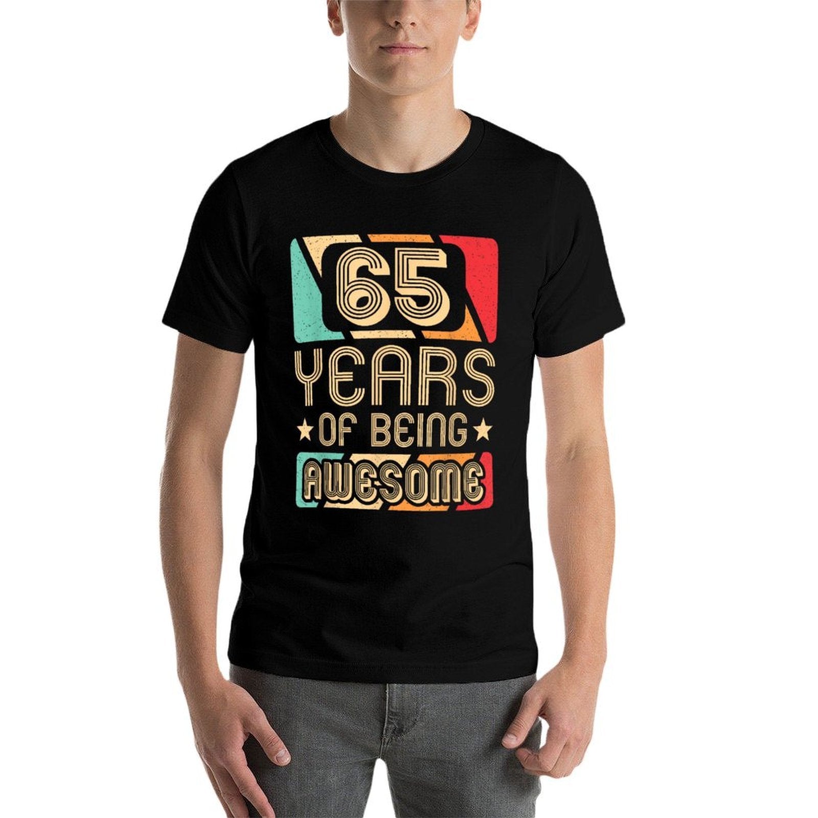 65 Years Of Being Awesome 65 Years Old Retro 65th Birthday  Odor-resistant T-Shirt