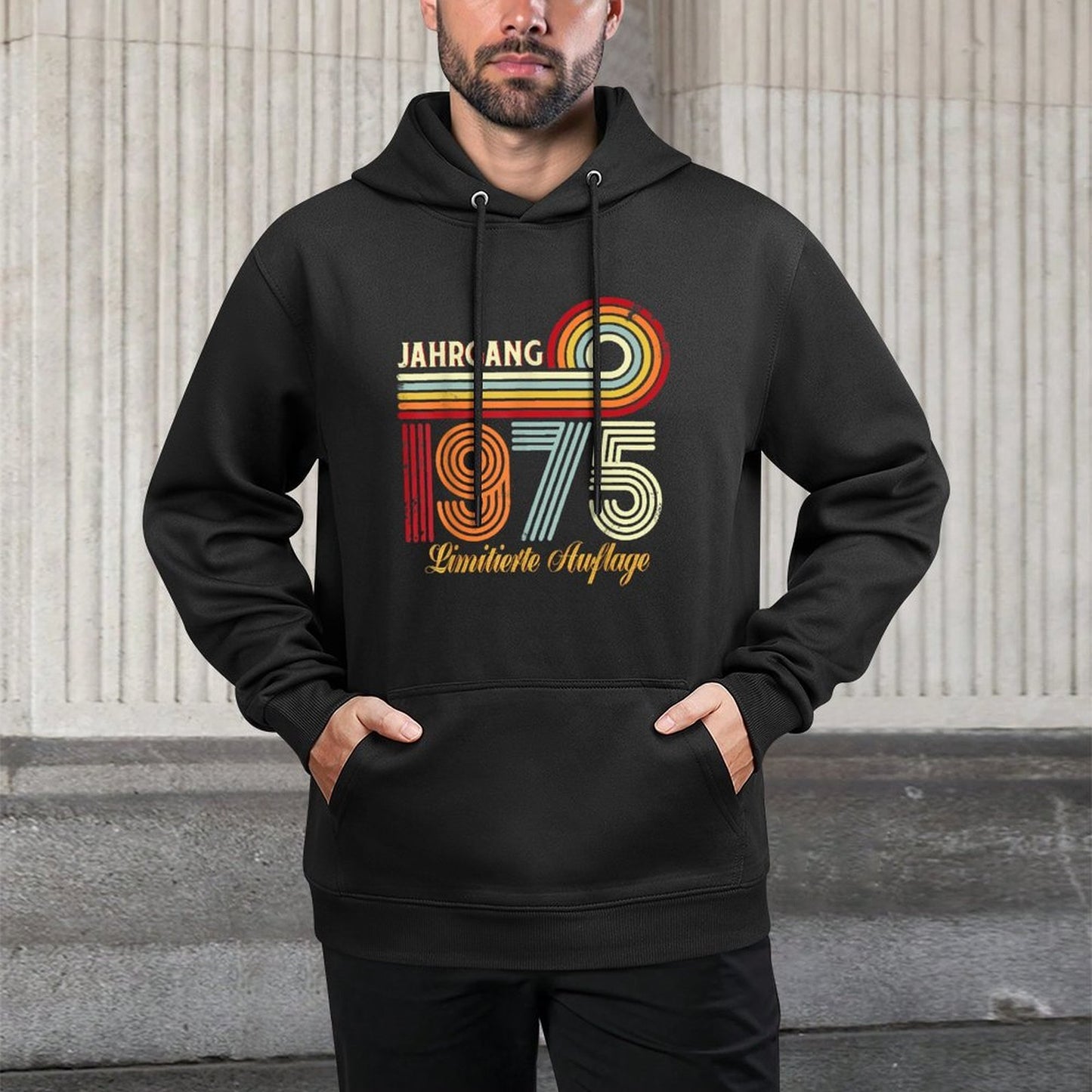 Vintage Limited Edition 50th Birthday Man Woman Medium-Weight Fabric Hoodie