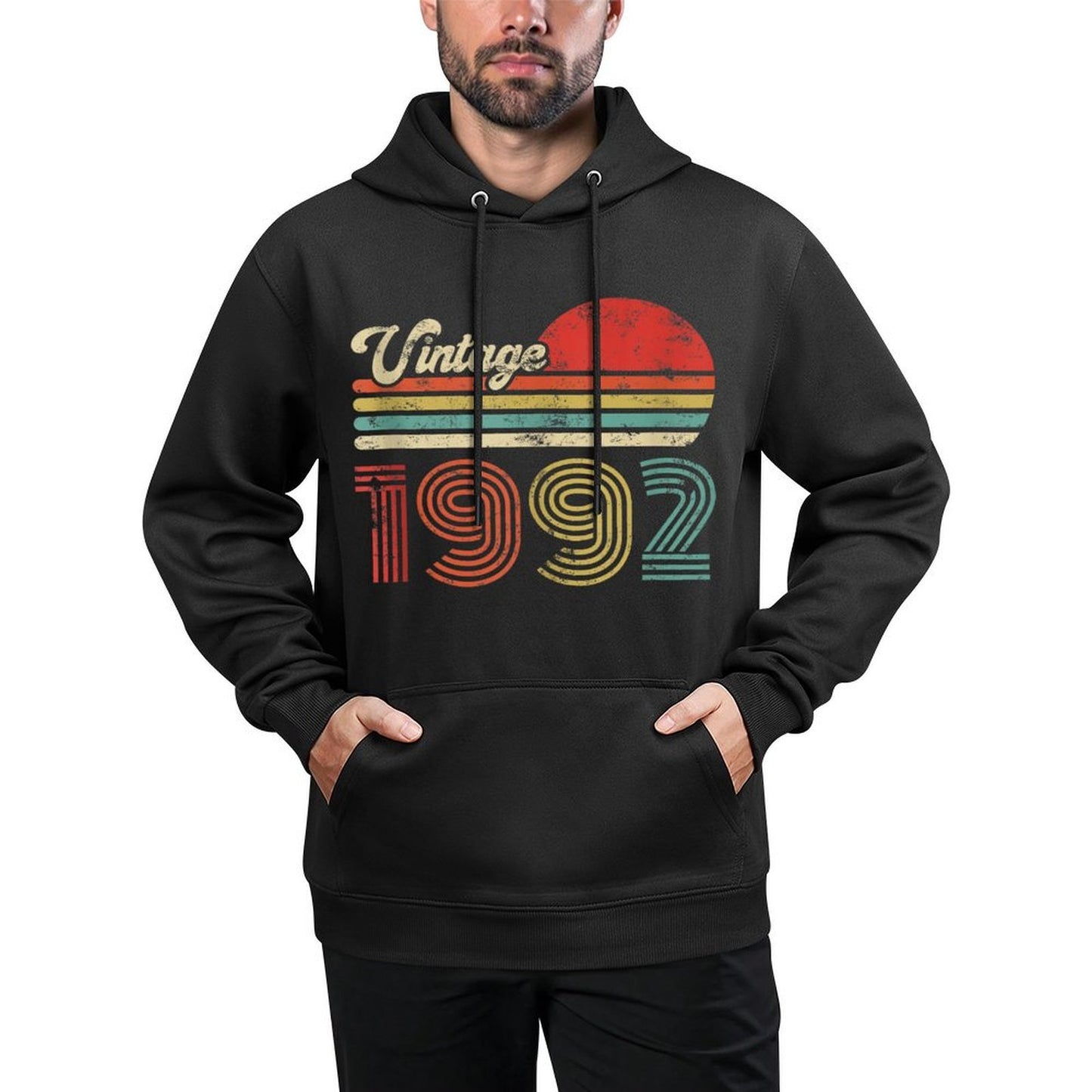 33 Year Old Birthday Vintage 1992 33rd Birthday Shrink-Resistant Hoodie