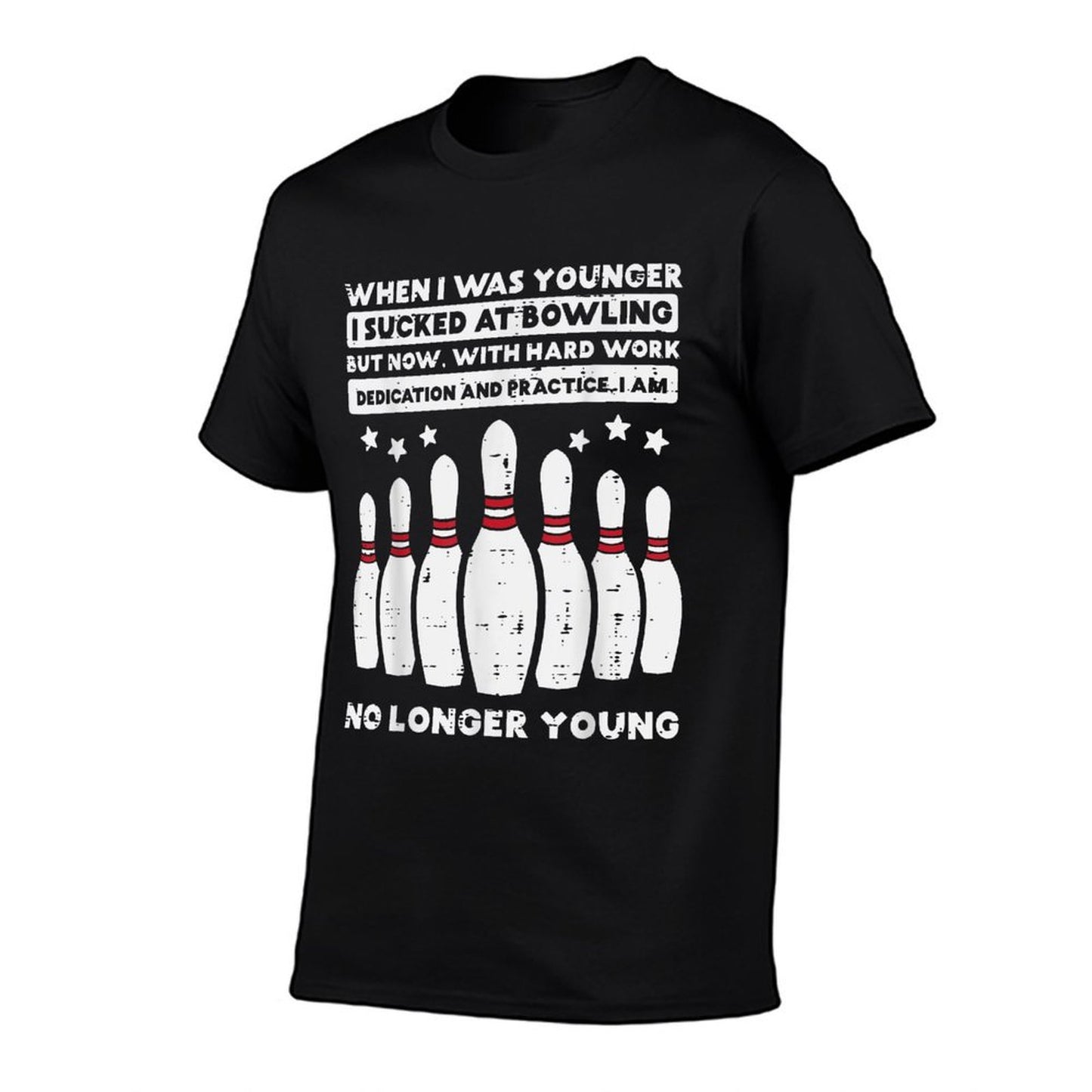 When I Was Younger Bowling Funny Humor Gag Bowler Men Women Easy-care T-Shirt