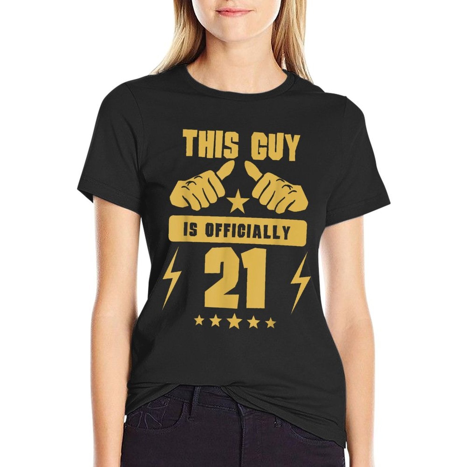 Mens This Guy Is Officially 21 Years Old 21st Birthday Comfortable T-Shirt