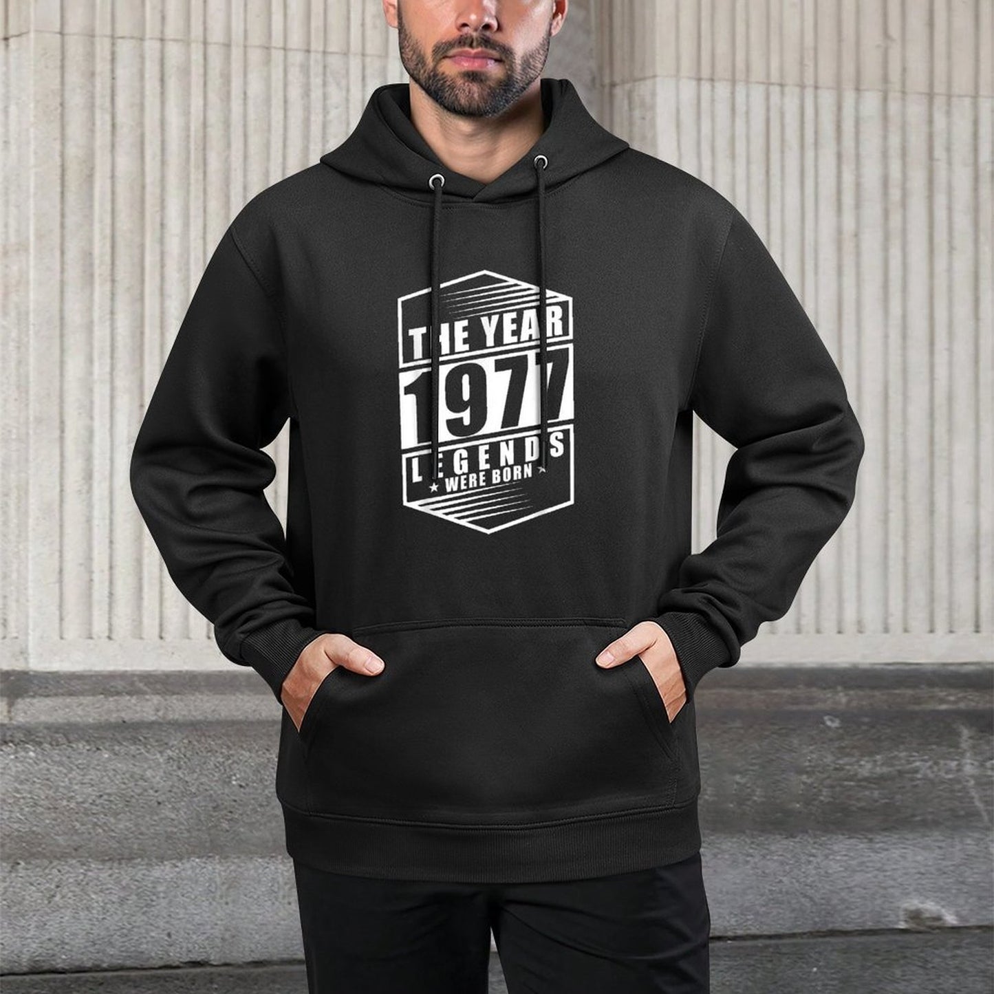 The Year 1977 Legends Were Born 40th Birthday Medium-Weight Fabric Hoodie