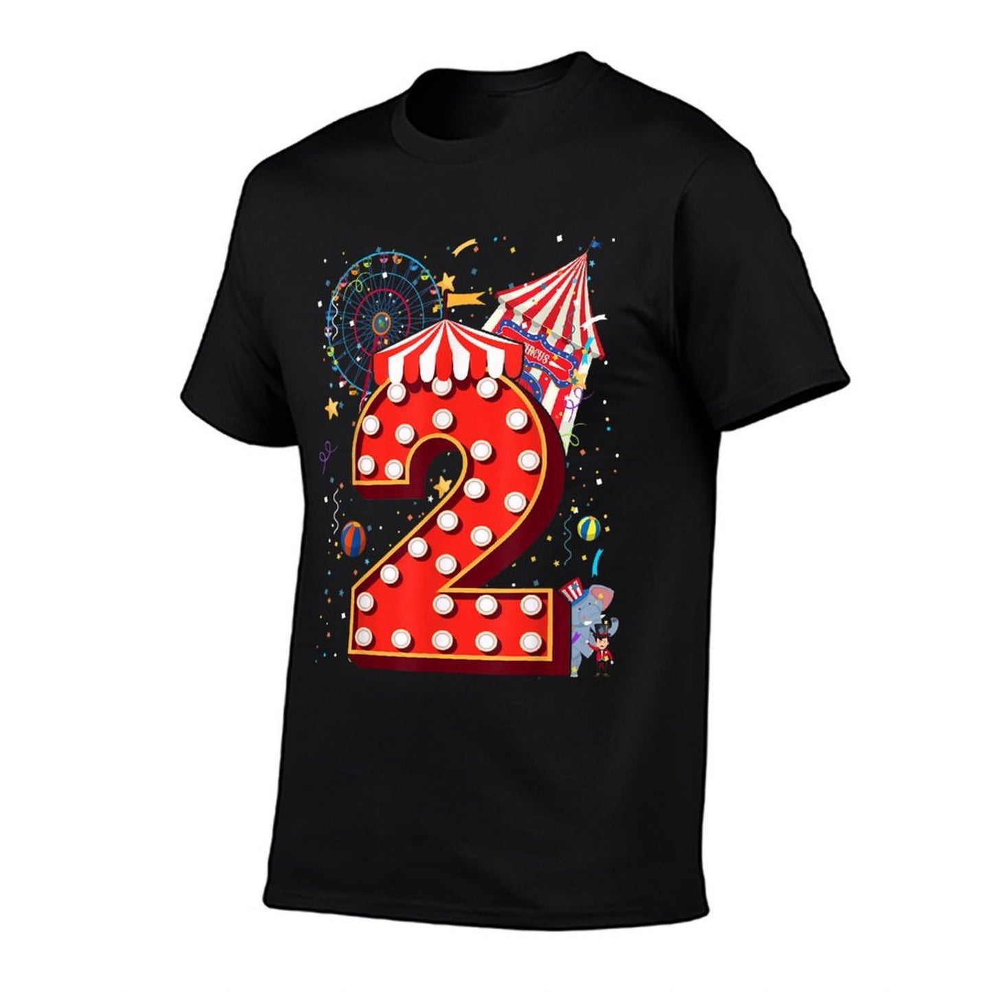 2 Year Old Circus Top Birthday Carnival 2nd Party Toddler Odor-resistant T-Shirt