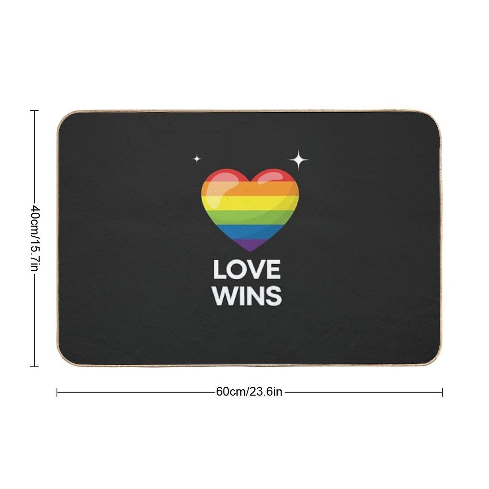 Love Wins!  Stain-Proof Bath Mat