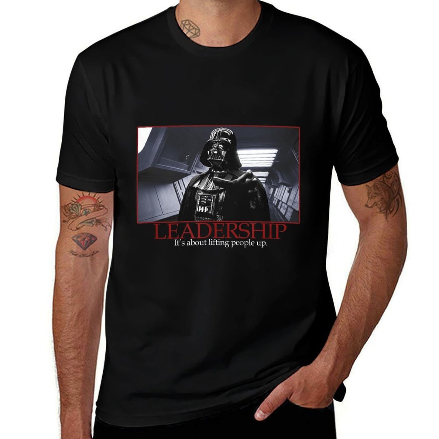 Star Wars Darth Vader Leadership Inspirational Poster Photo Fade-proof Color T-Shirt
