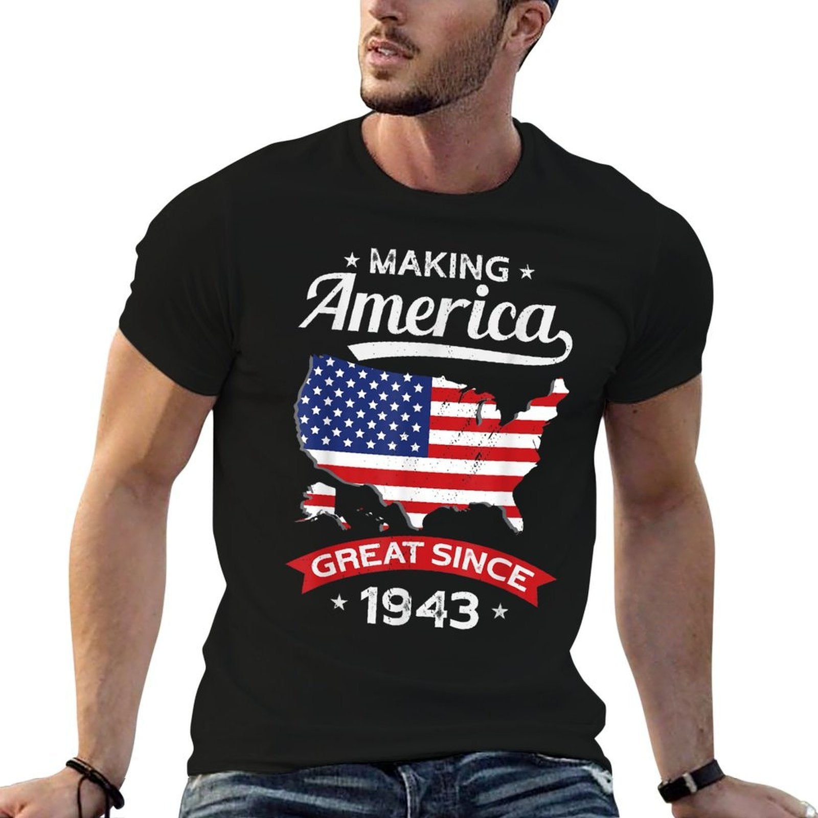 80th Birthday Making America Great Since 1943  Lightweight T-Shirt