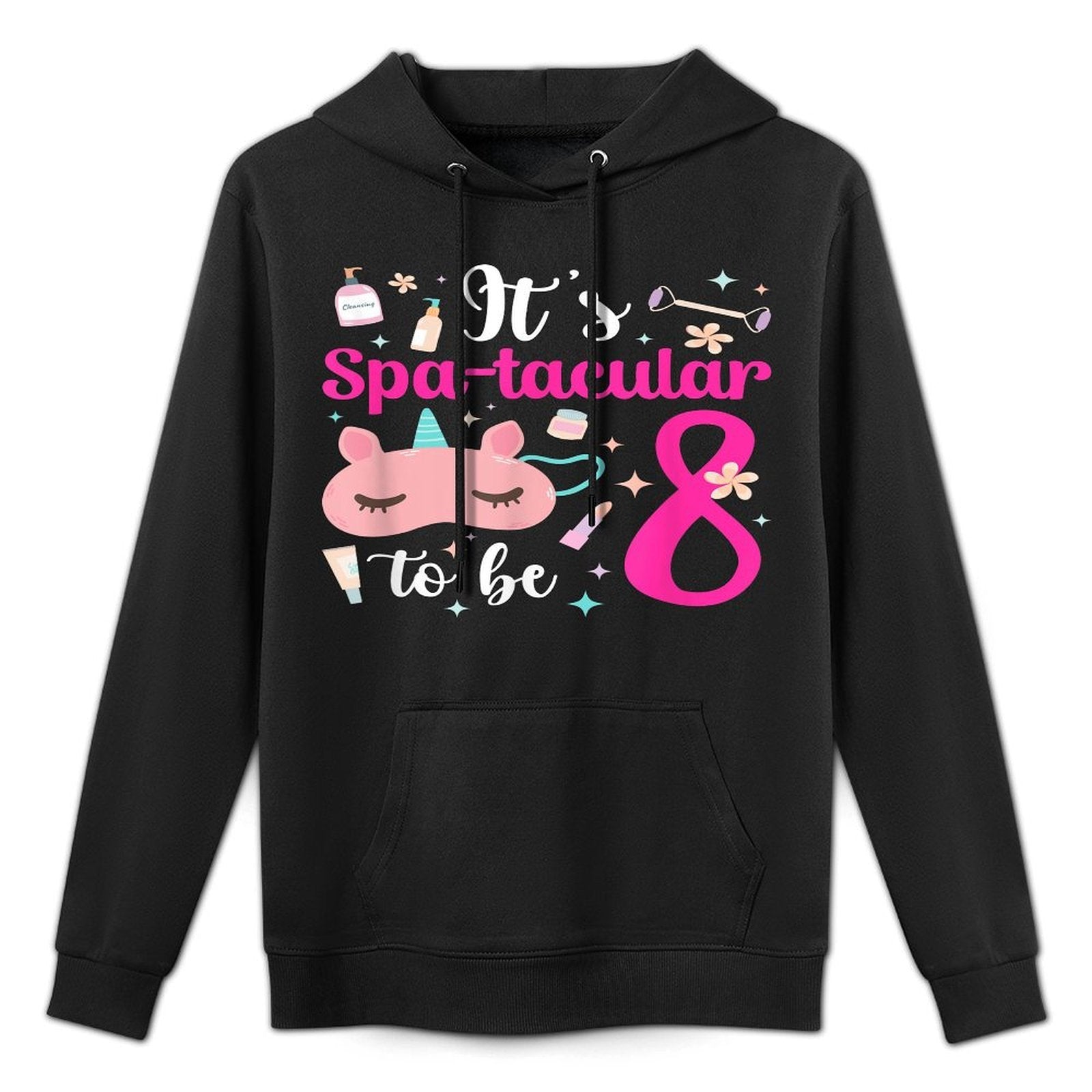 8th Spa Birthday Party Eight Year Old Spa B-Day Girls Easy Care Hoodie