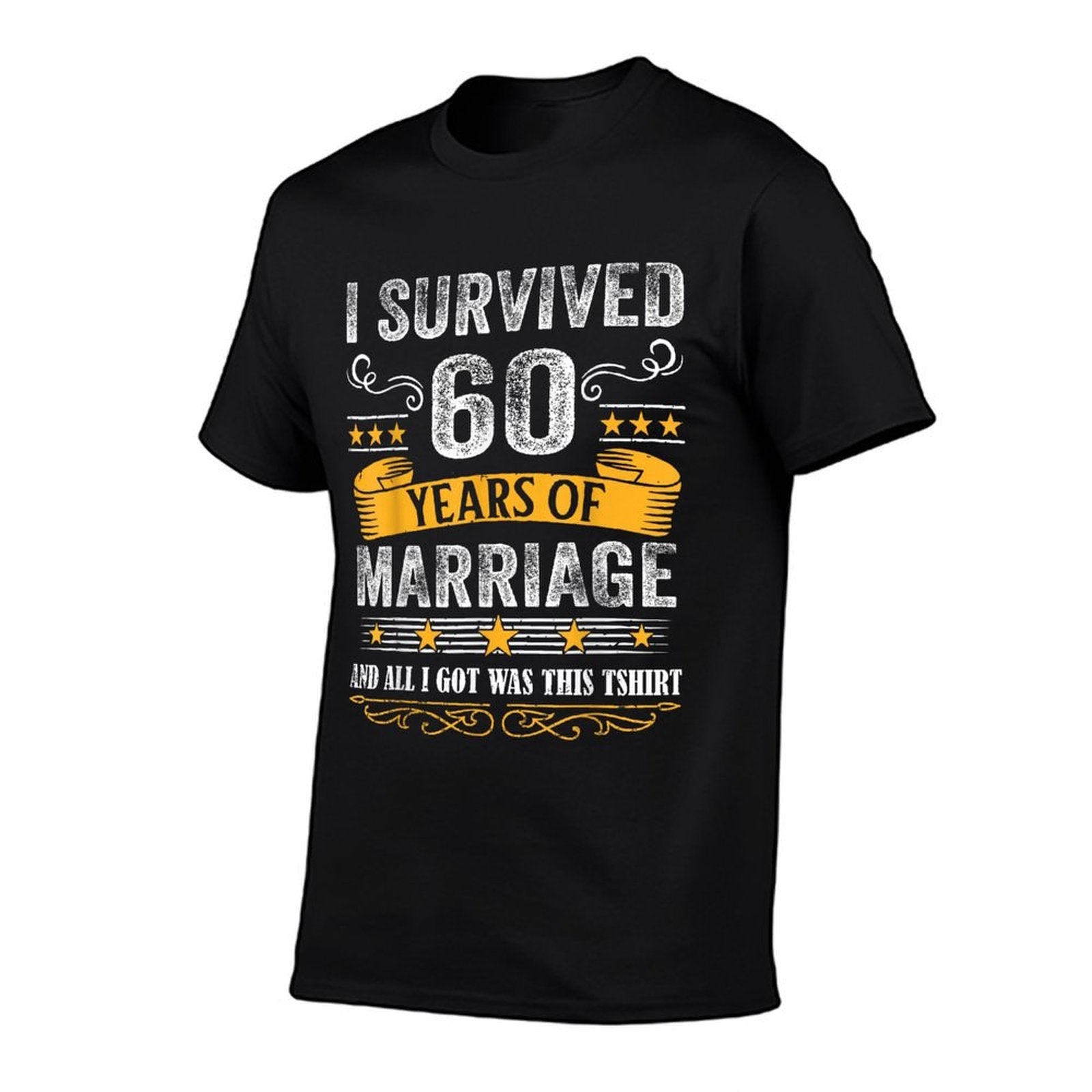 60th Wedding Anniversary Shirt Couples Husband Wife 60 Years Comfortable T-Shirt
