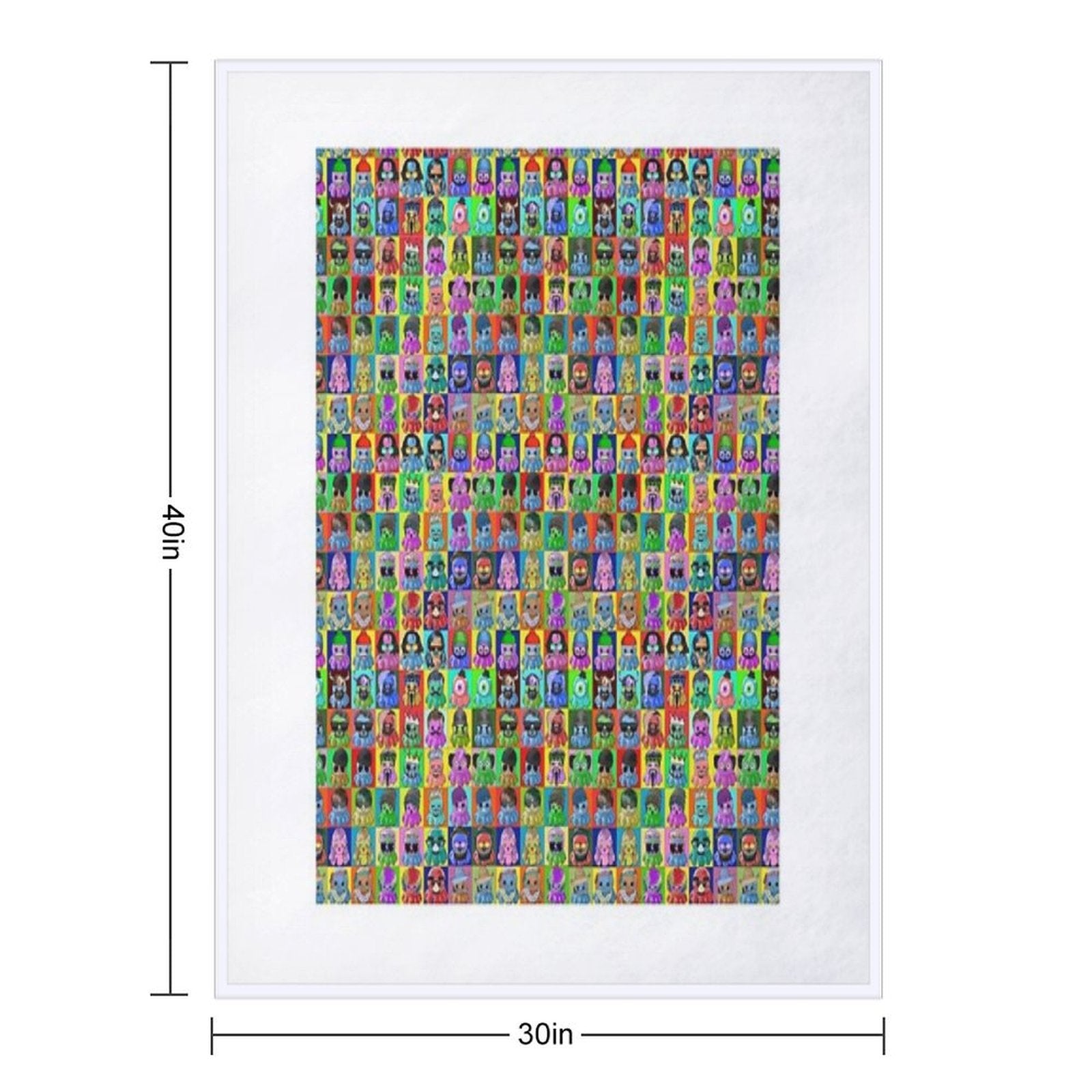 SQUID SQUAD Pattern Quick-dry Throw Blanket