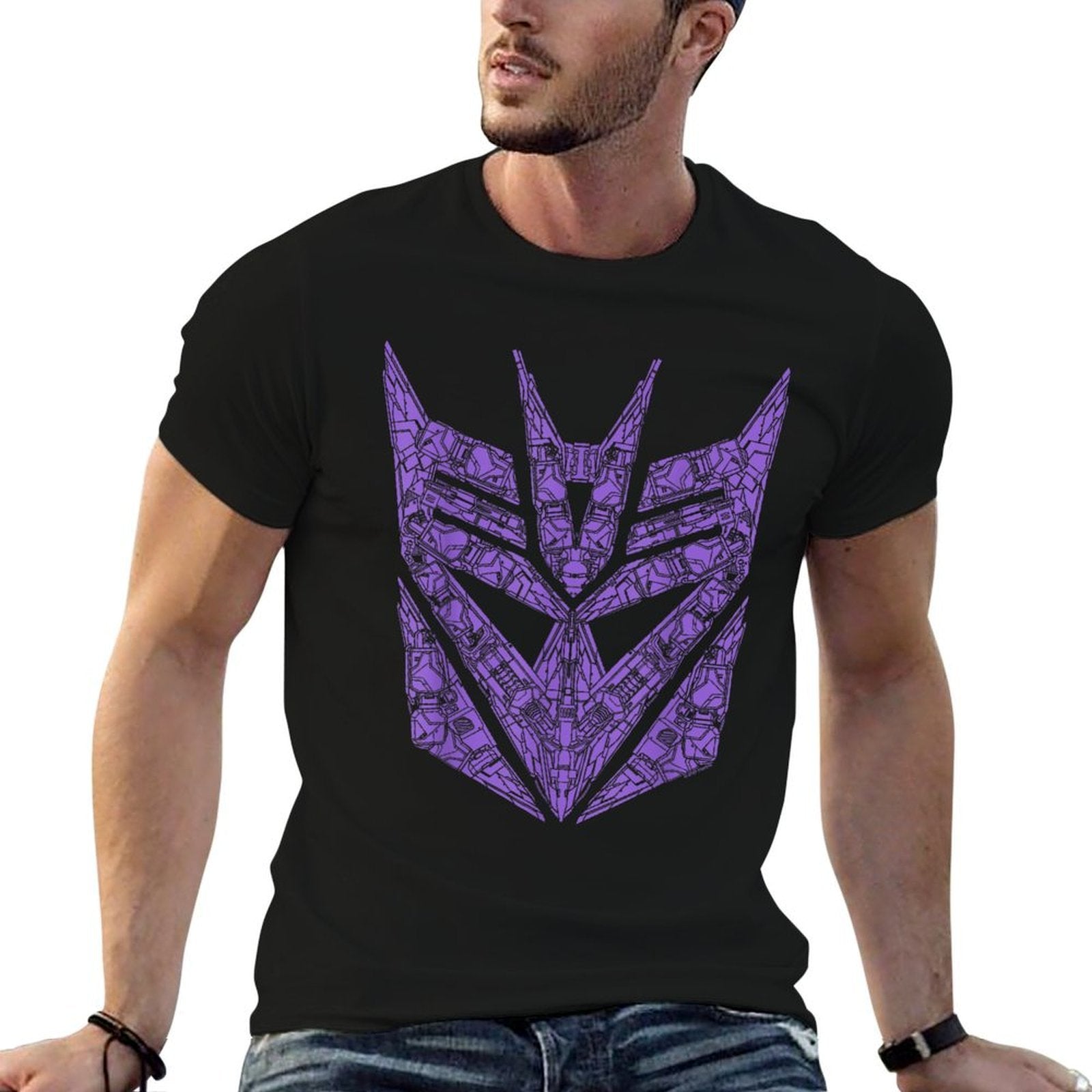 Transformers Decepticons Purple Icon Filled Logo  Odor-resistant T-Shirt