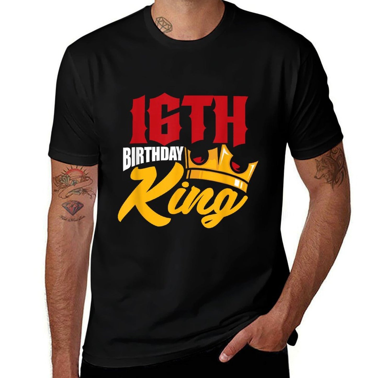 16th Birthday King Sixteen 16 Years Old Crown Affordable Price T-Shirt