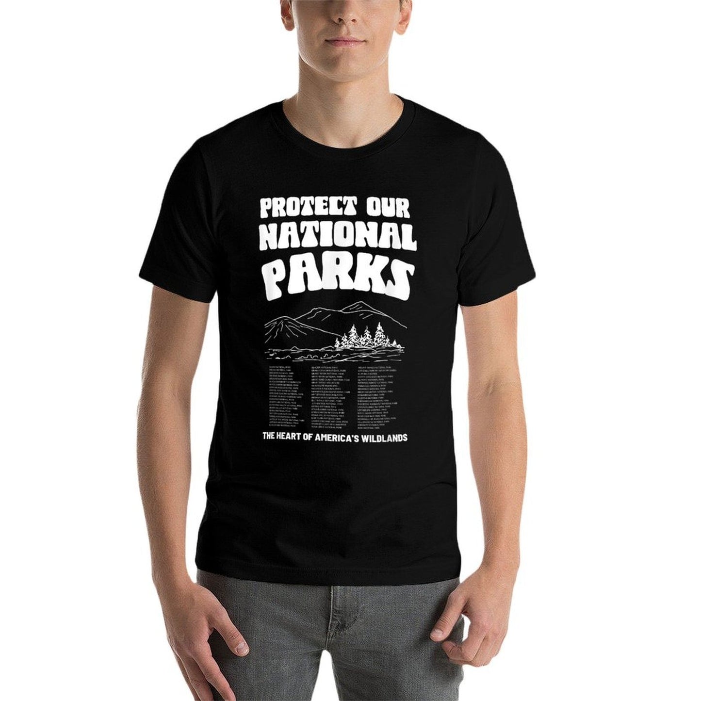 Vintage Granola Girl Aesthetic Protect Our National Parks Easy-care T-Shirt