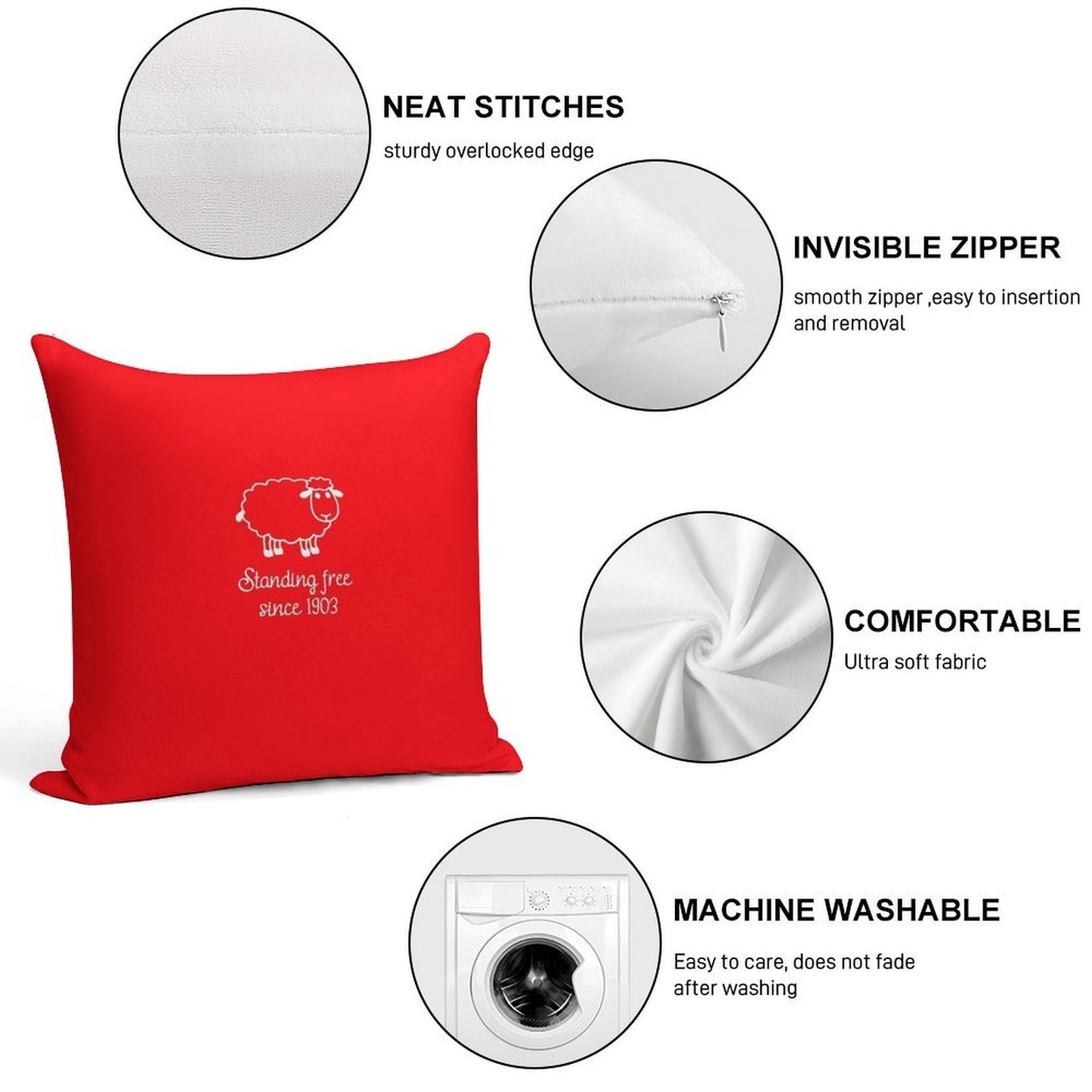 Aberdeen FC Standing Free Soft Skin-Friendly Throw Pillow