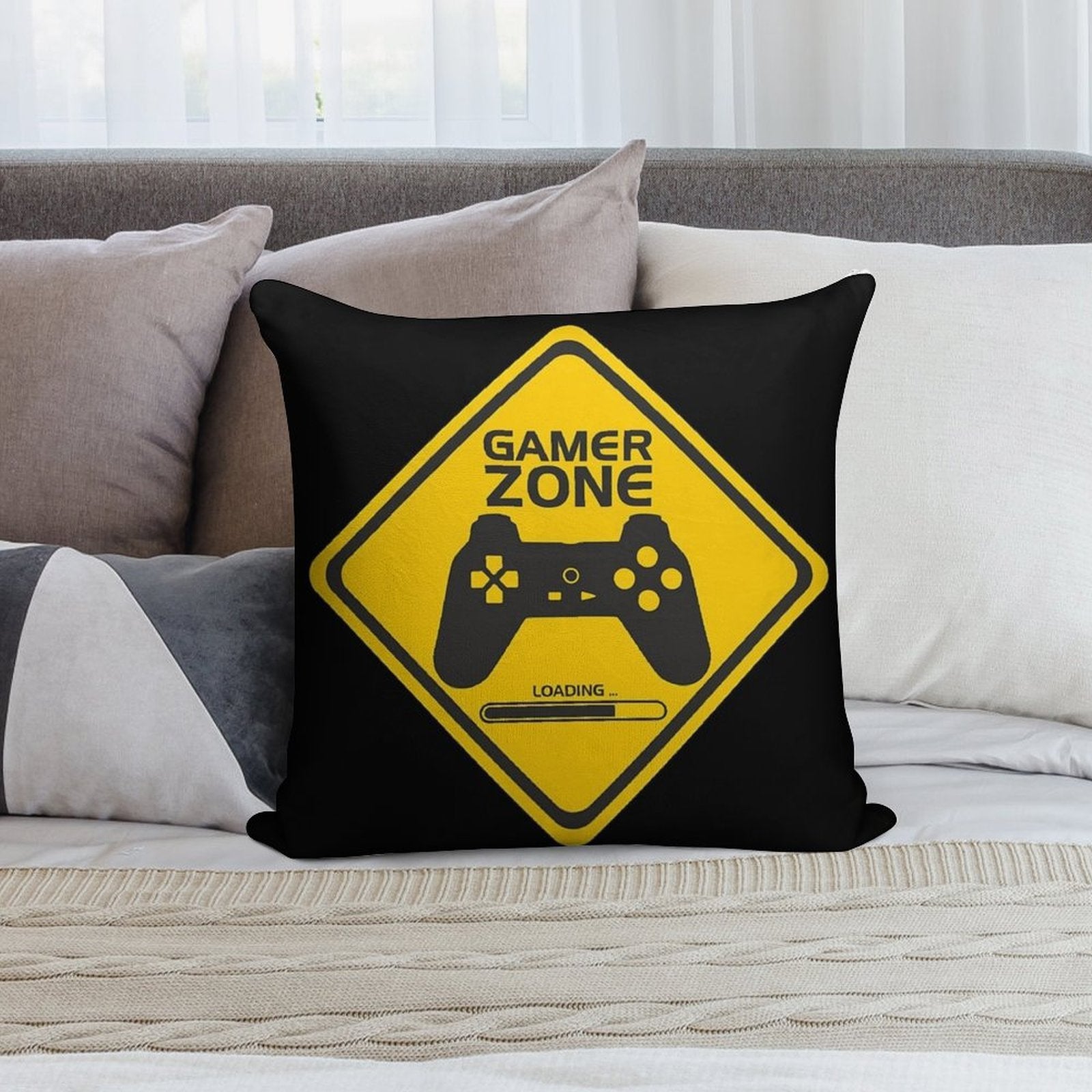 Gamer Zone Soft Warmth Comfort Throw Pillow