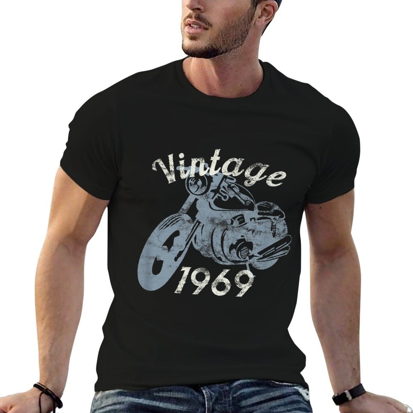 Vintage Motorcycle 1969 50th Birthday Lightweight T-Shirt