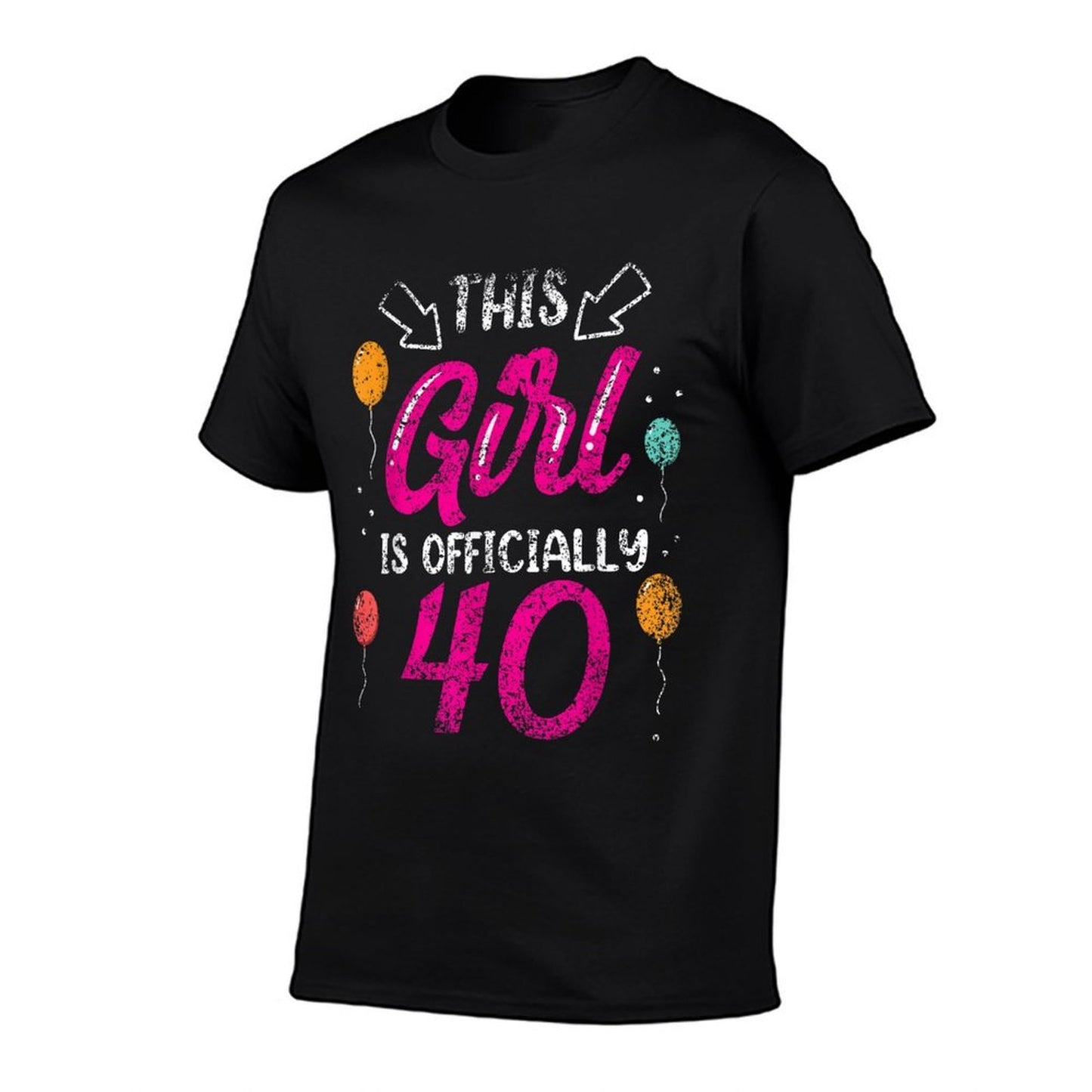 This Girl Is Officially 40 Girls Age Years Old Birthday  Relaxed-fit T-Shirt