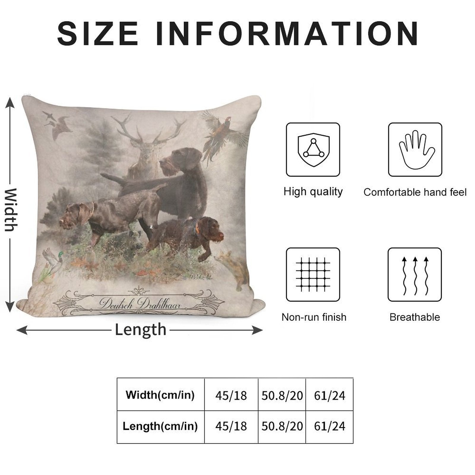 The German Wirehaired Pointers Soft Gift Ready Throw Pillow