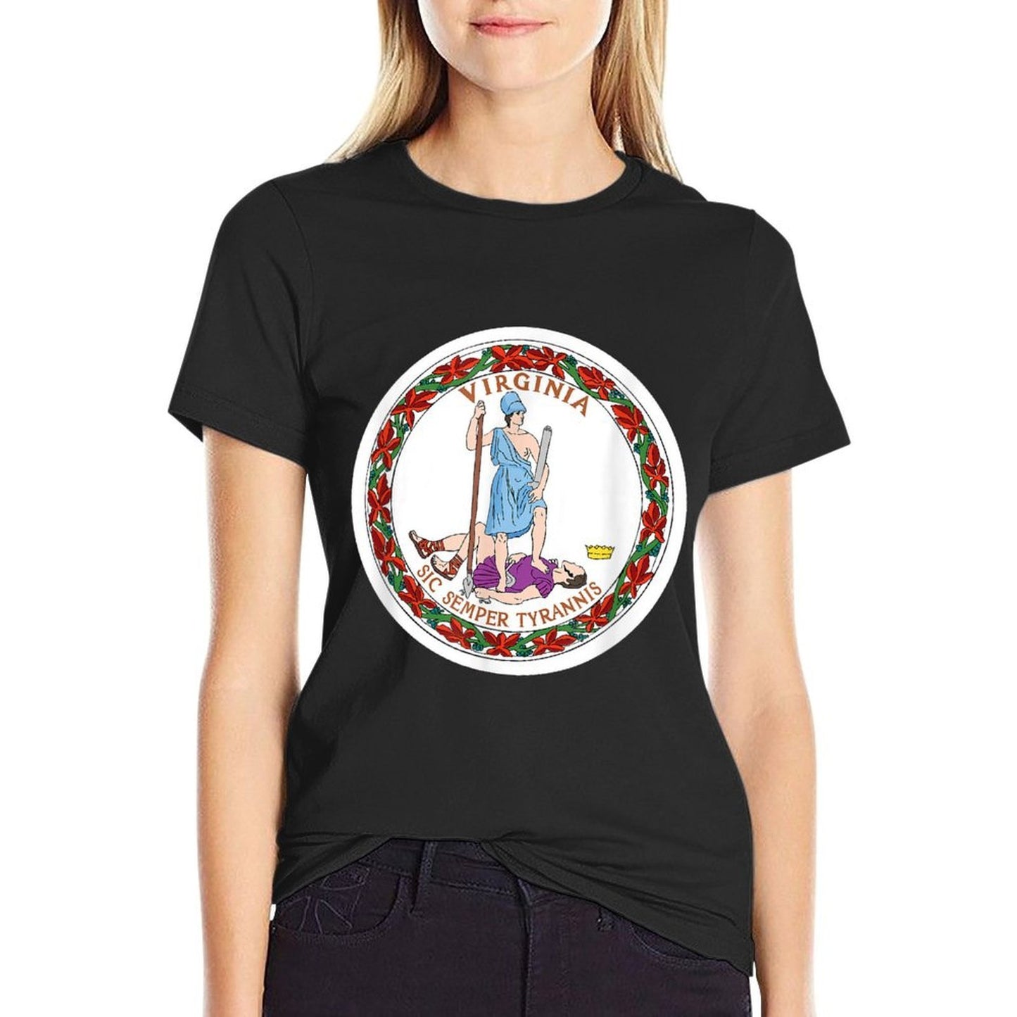 Virginia State Flag Trendy Pattern T-Shirt