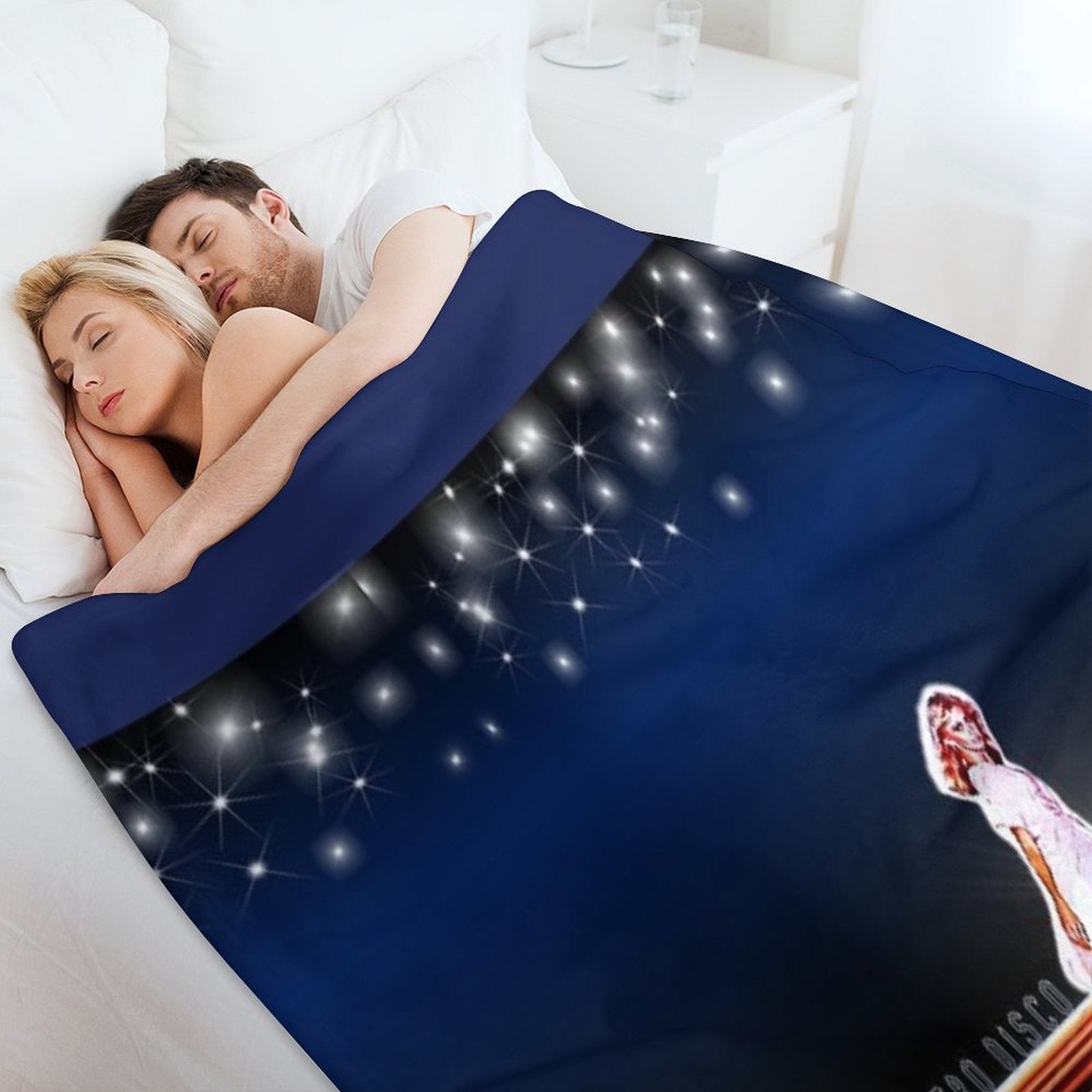 Xanadu - Olivia Newton-John - Designed by PopRetroDisco Shrink-resistant Throw Blanket