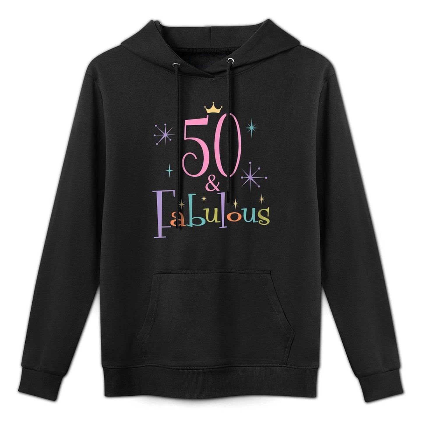 Womens 50 And Fabulous Cute 50th Birthday Casual Wear Hoodie