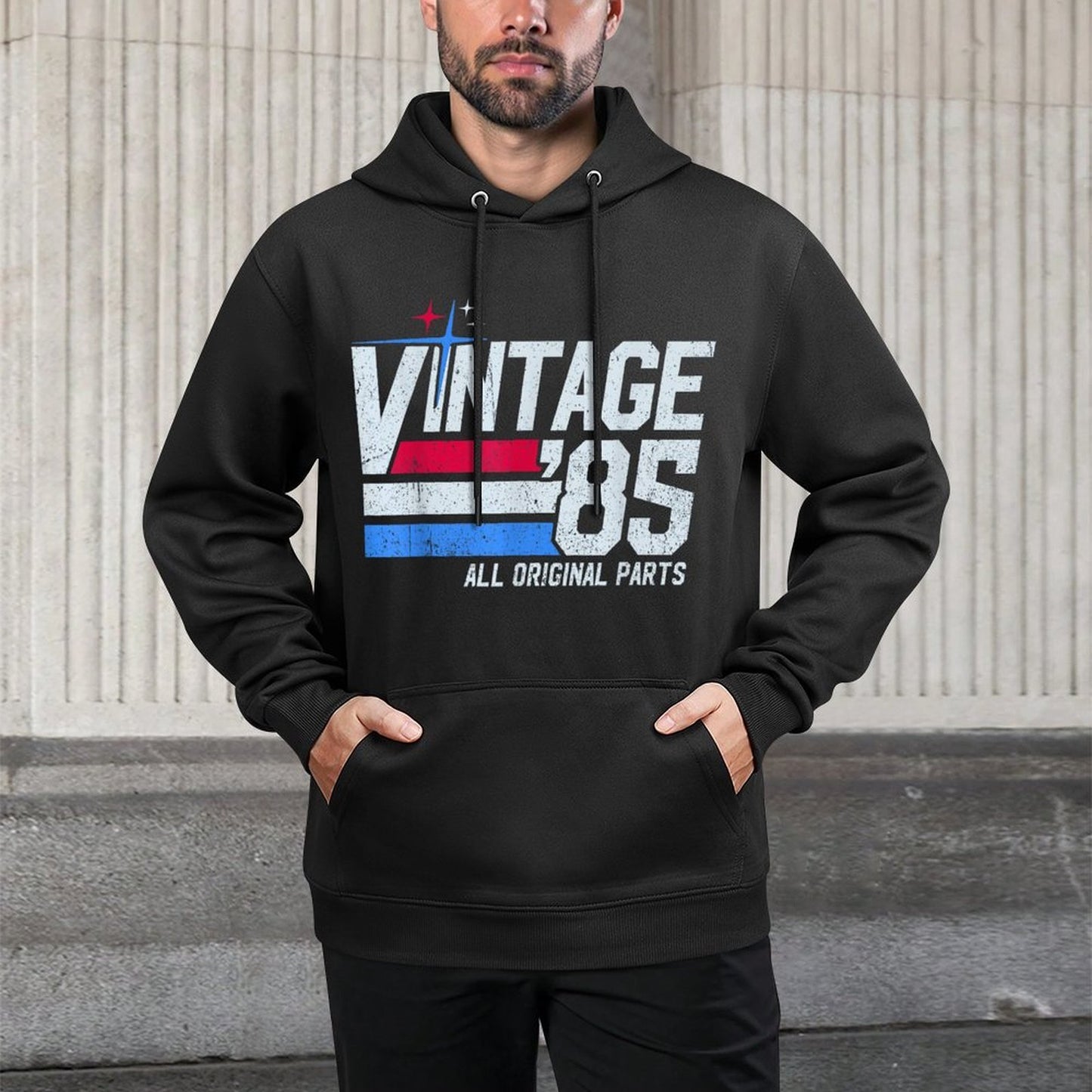 Vintage 85 Retro 40th Birthday for Men Dad USA Since 1985 Medium-Weight Fabric Hoodie