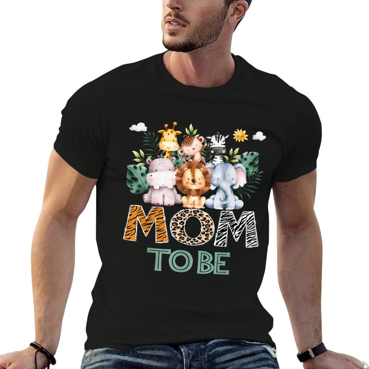 Soon To Be Mom Jungle Animal Safari Gender Reveal Durable T-Shirt
