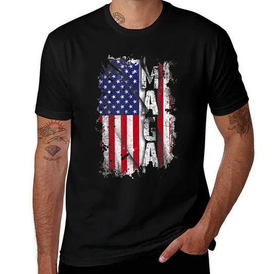 Vintage American MAGA 4th Of July American Ideas  Eco-friendly Material T-Shirt
