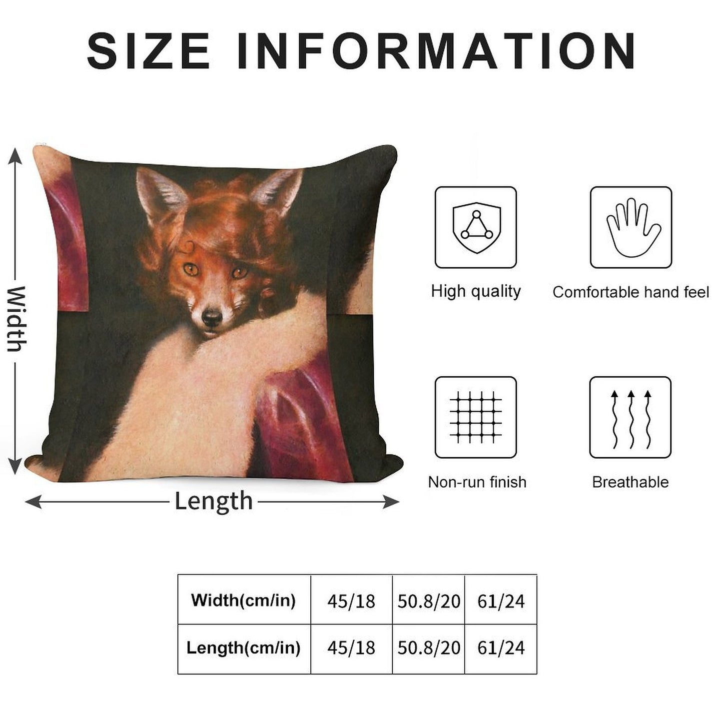 Vintage Vixen Soft Hidden Zipper Throw Pillow