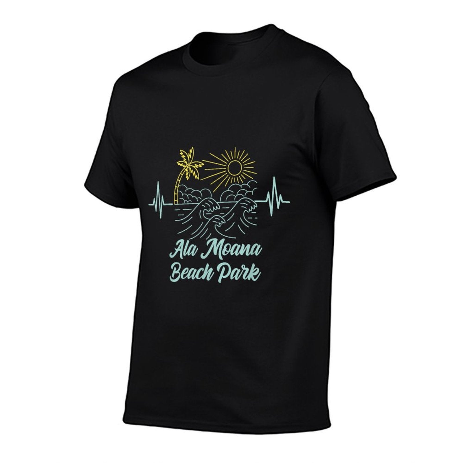 Ala Moana Beach Park Hawaii Heartbeat Surfing Surfer  Lightweight T-Shirt