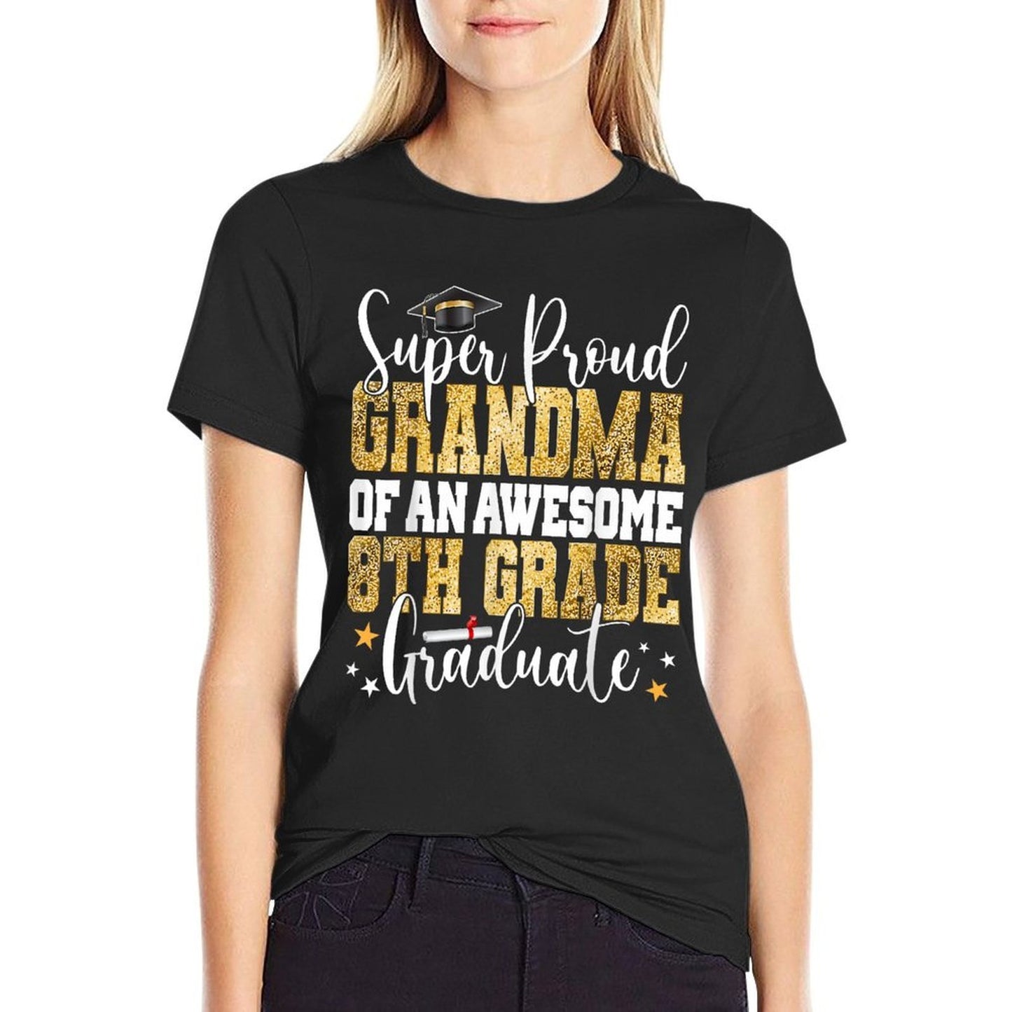 Super Proud GRANDMA of An Awesome 8th Grade Graduate 2023 Slim-fit Cut T-Shirt