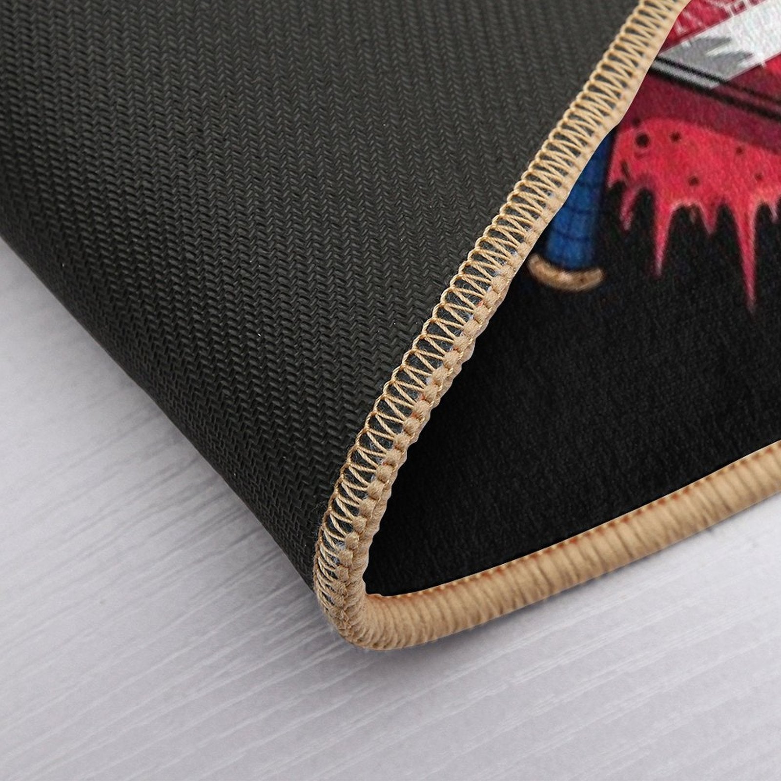 Baseball Drip Ice Cream Patriotic American Flag 4th Of July  Easy Maintenance Bath Mat