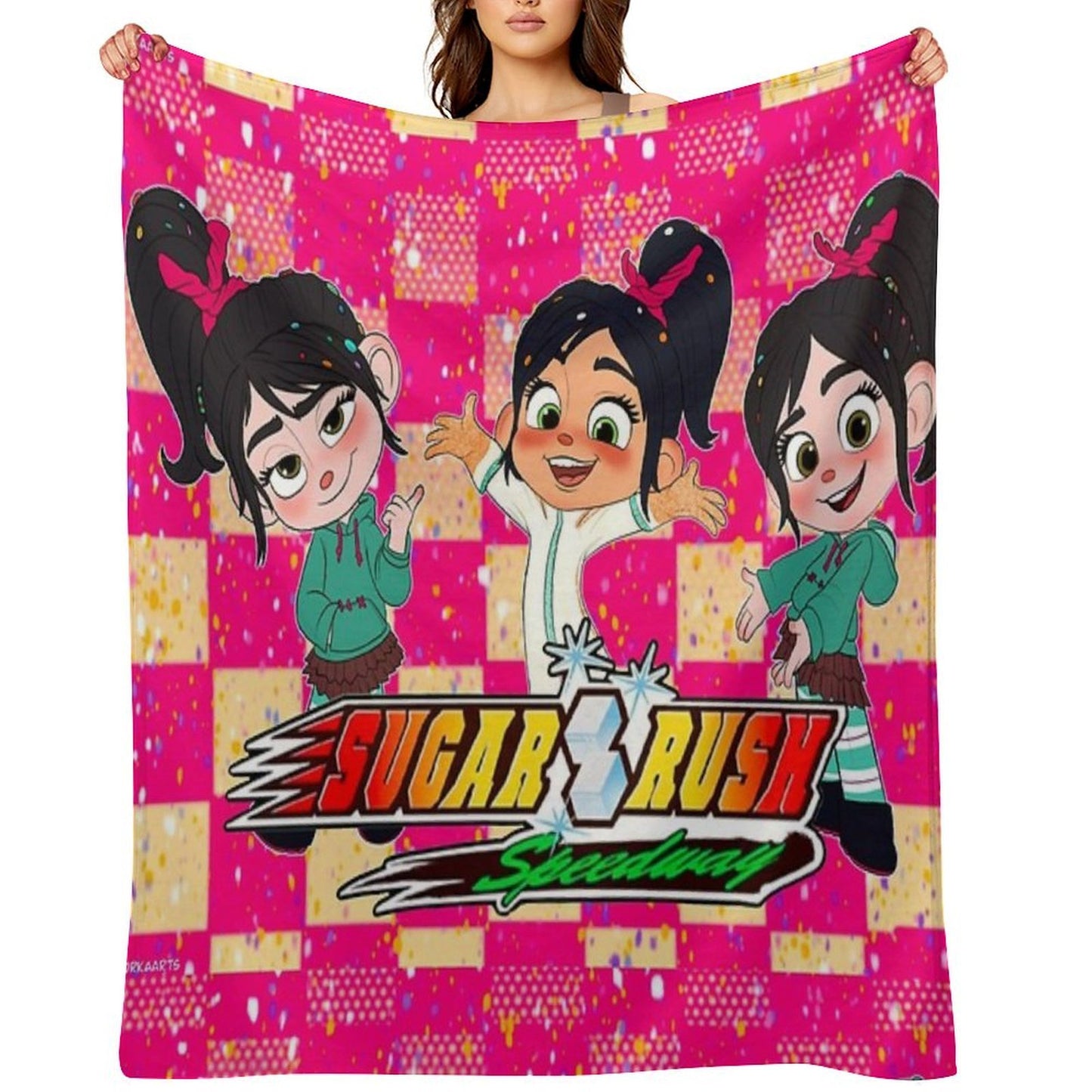 Sugar Rush - Vanellope Von Schweetz Premium Throw Blanket