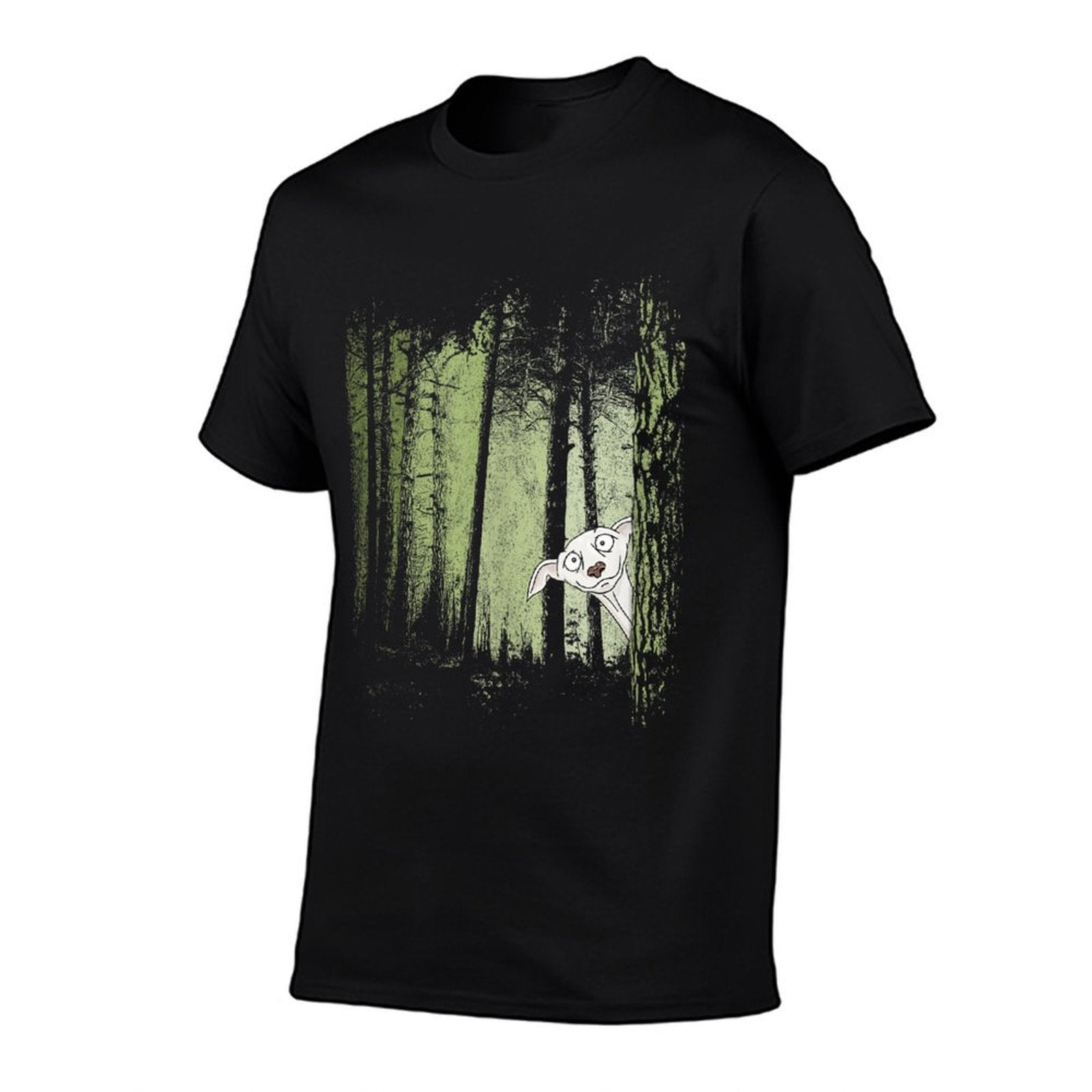 Galgo Espanol Greyhound Hunting Dog In Twilight Forest  Oversized Silhouette T-Shirt