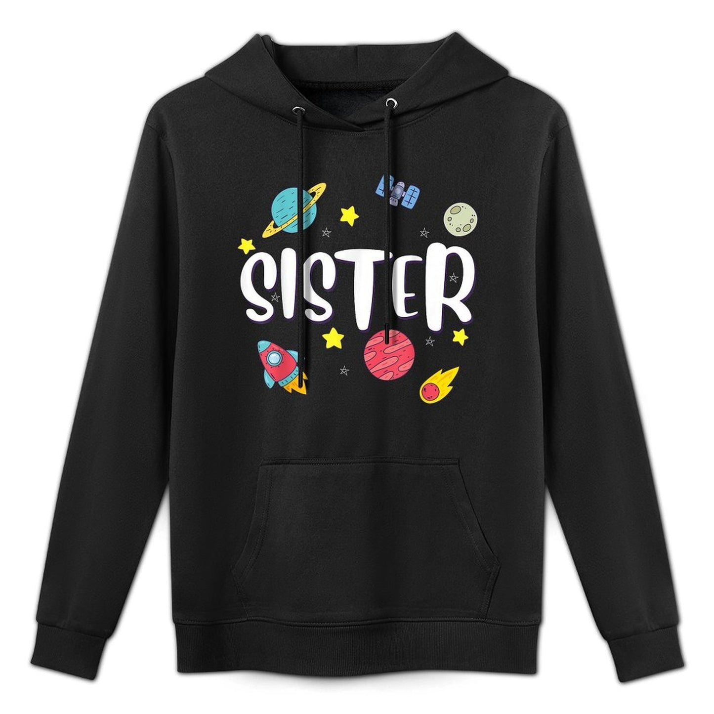 Sister Outer Space Galaxy Birthday Customizable Surface Hoodie