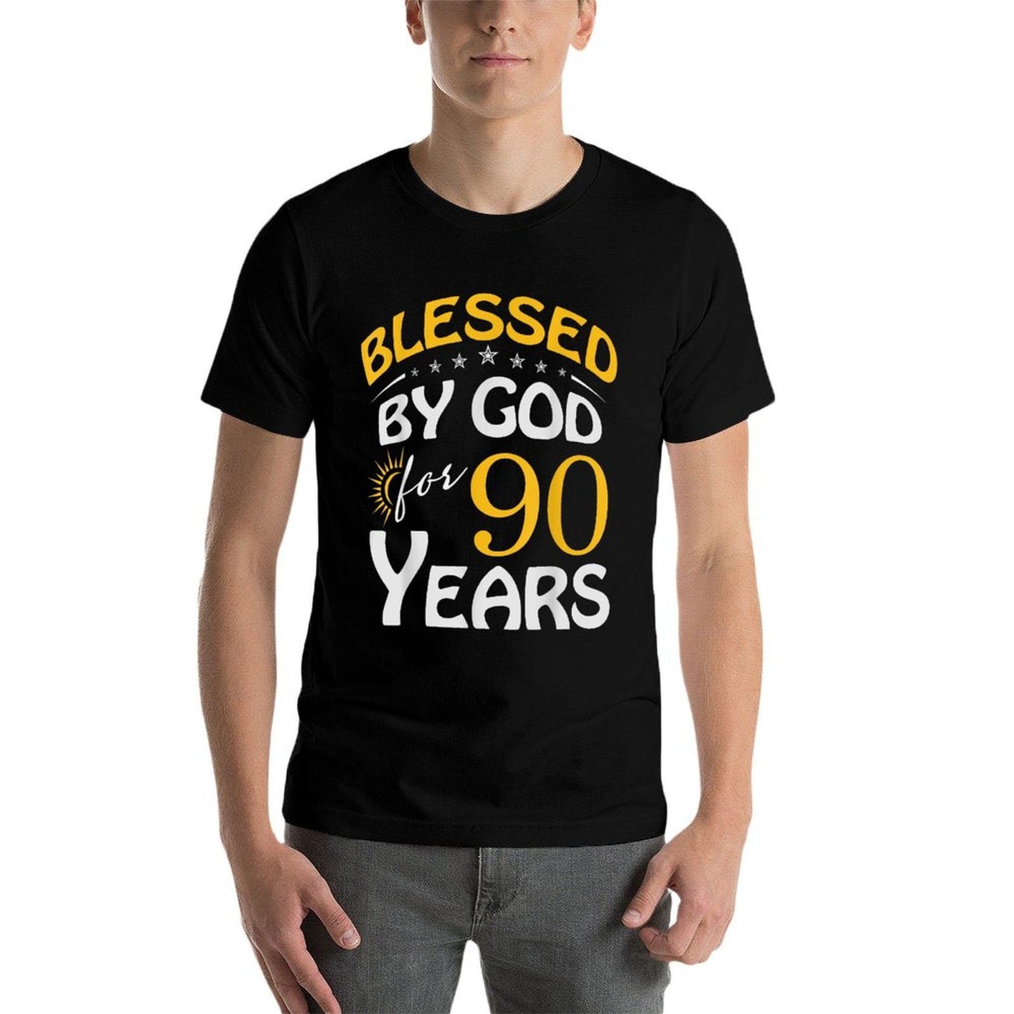 Vintage Blessed by God For 90 Years Old Happy 90th Birthday  Vintage-inspired T-Shirt