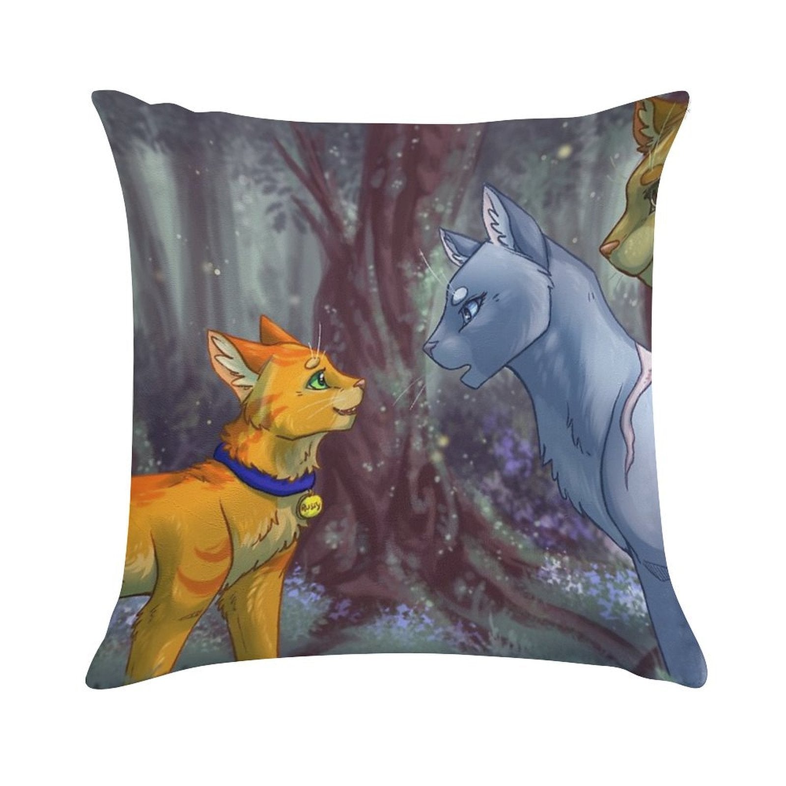 Warriors - Rusty Meets Bluestar Soft Washable Throw Pillow