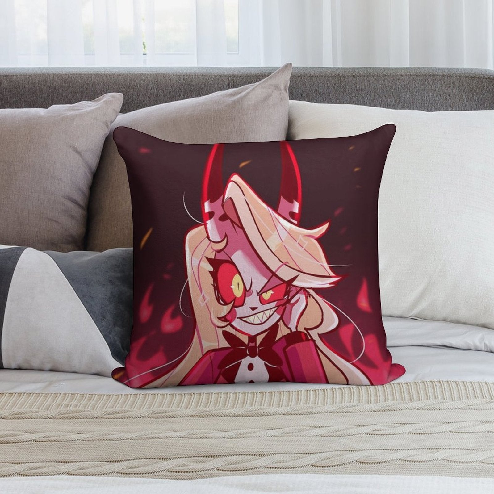 Hazbin Hotel Charlie Soft Easy Maintenance Throw Pillow