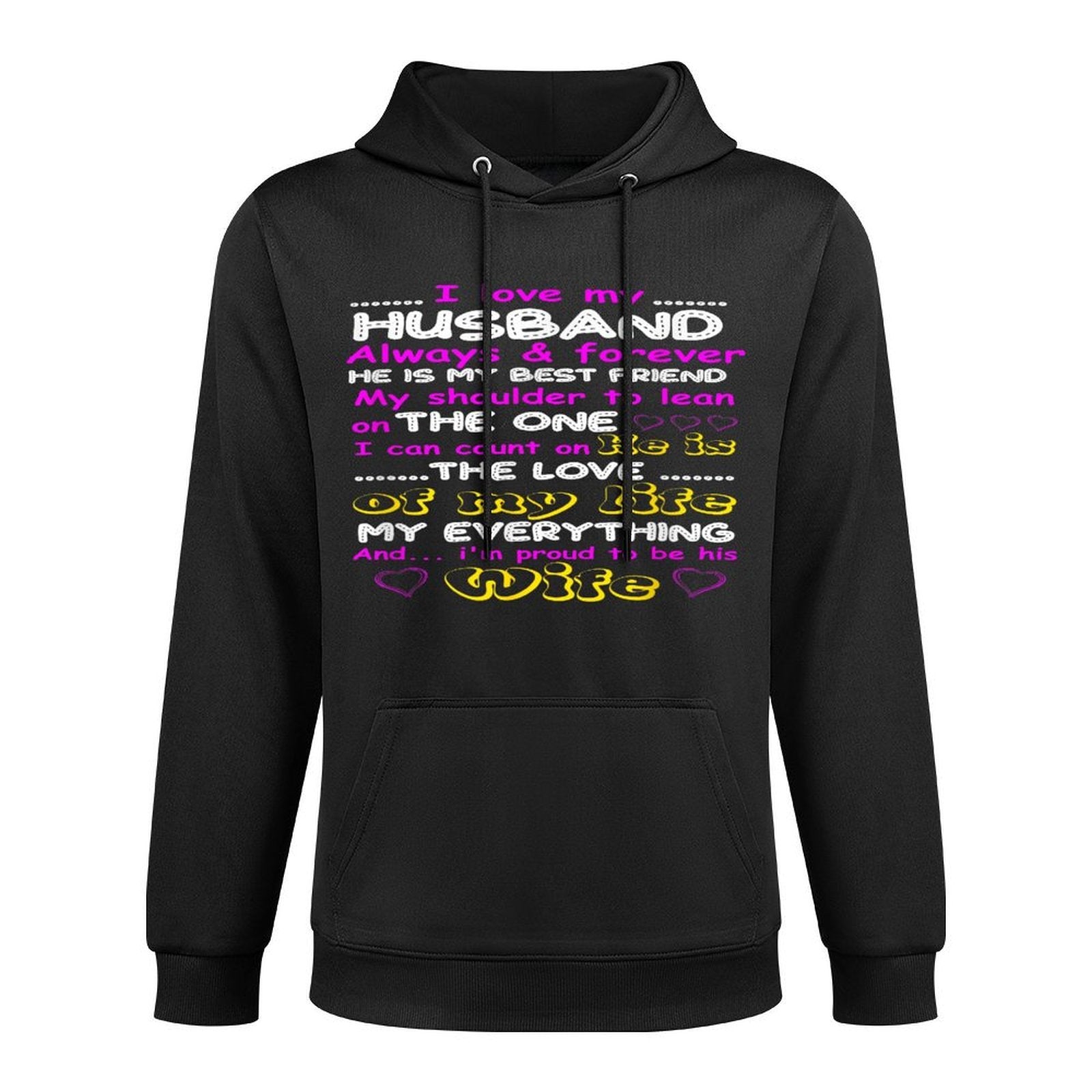 Funny I Love My Husband Forever Tshirt Medium-Weight Fabric Hoodie