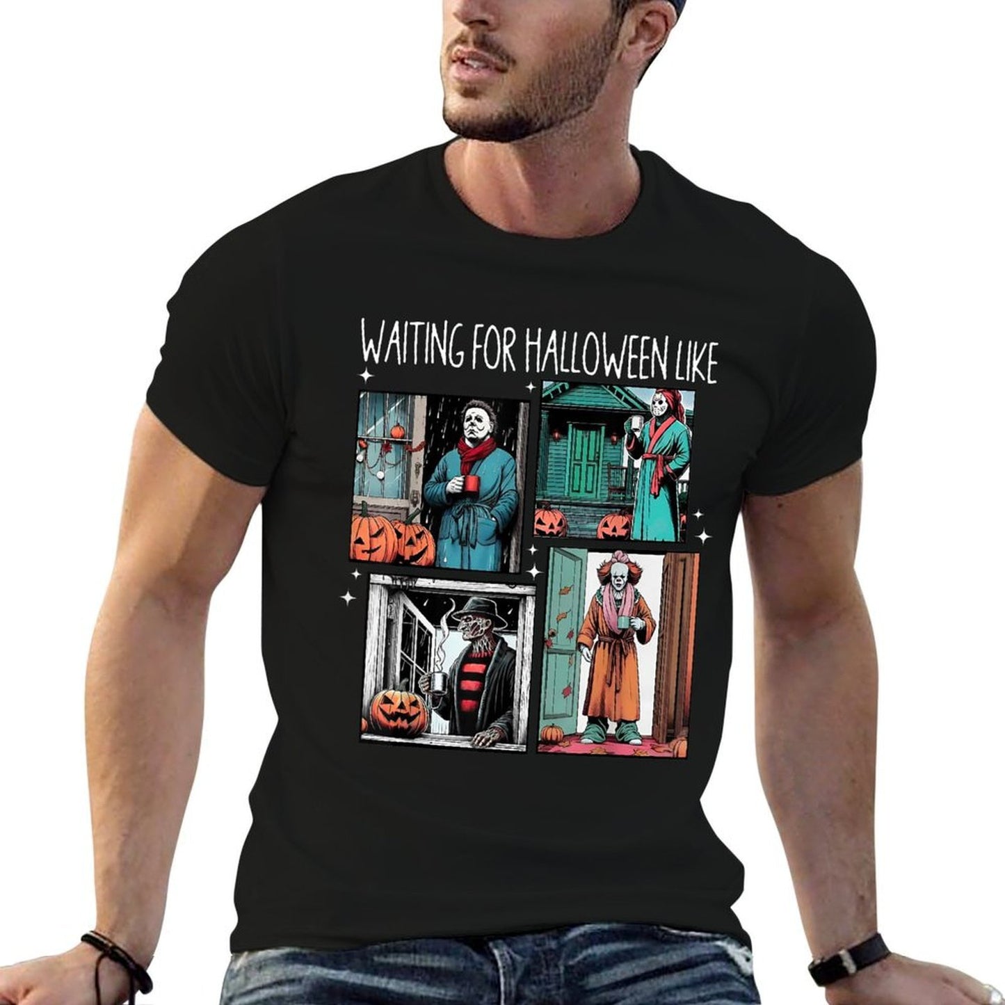 Waiting for Halloween Like Polyester Blend T-Shirt