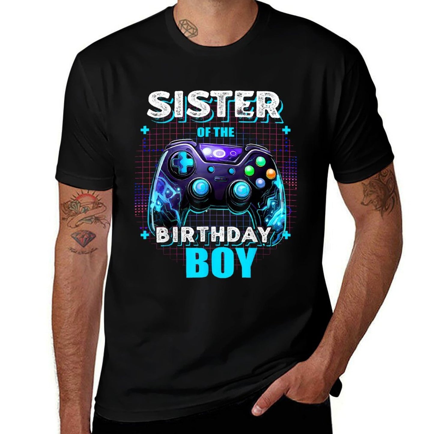 Sister of The Birthday Boy Matching Video Game Birthday  Breathable T-Shirt