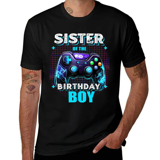 Sister of The Birthday Boy Matching Video Game Birthday  Breathable T-Shirt