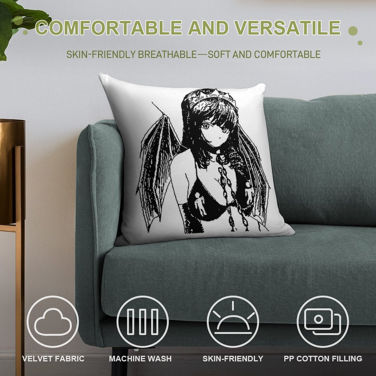 Princess Blurry Soft Warmth Comfort Throw Pillow