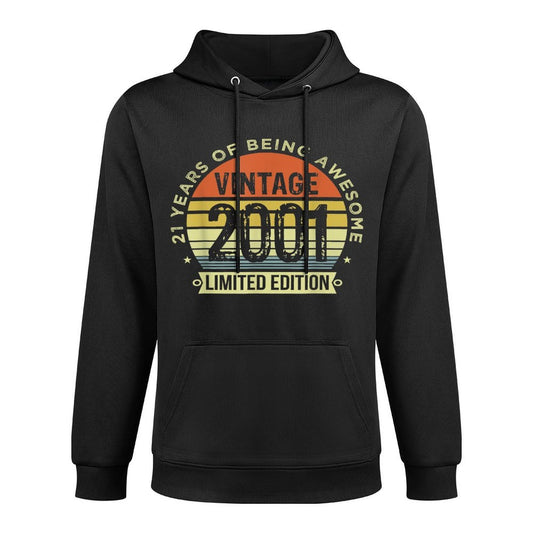 Vintage 2001 Limited Edition 21 Year Old Gifts 21st Birthday Cotton-Polyester Blend Hoodie