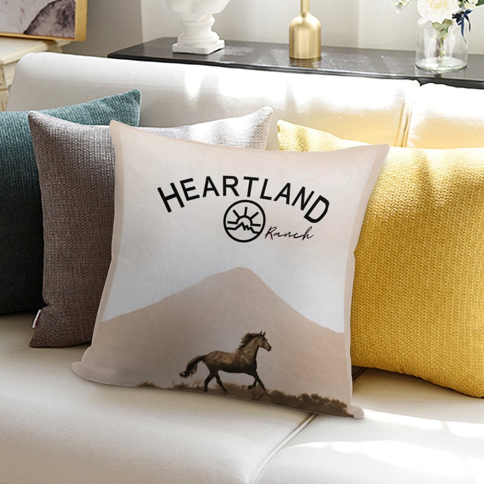 Heartland Ranch , Heartland Horse Soft Warmth Comfort Throw Pillow