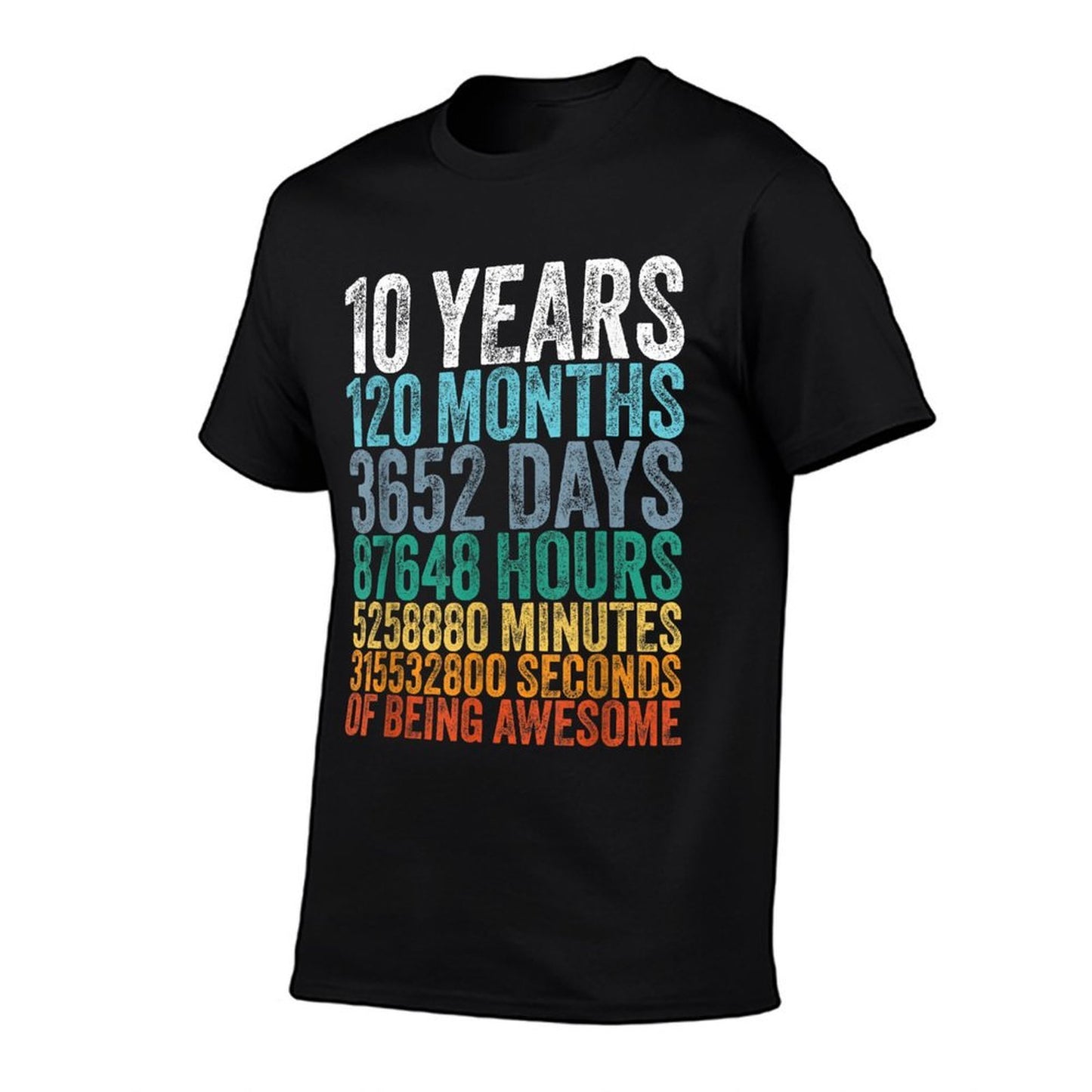 10 Year Old BDay Decorations Son Boy 10yr 10th Birthday Cotton T-Shirt